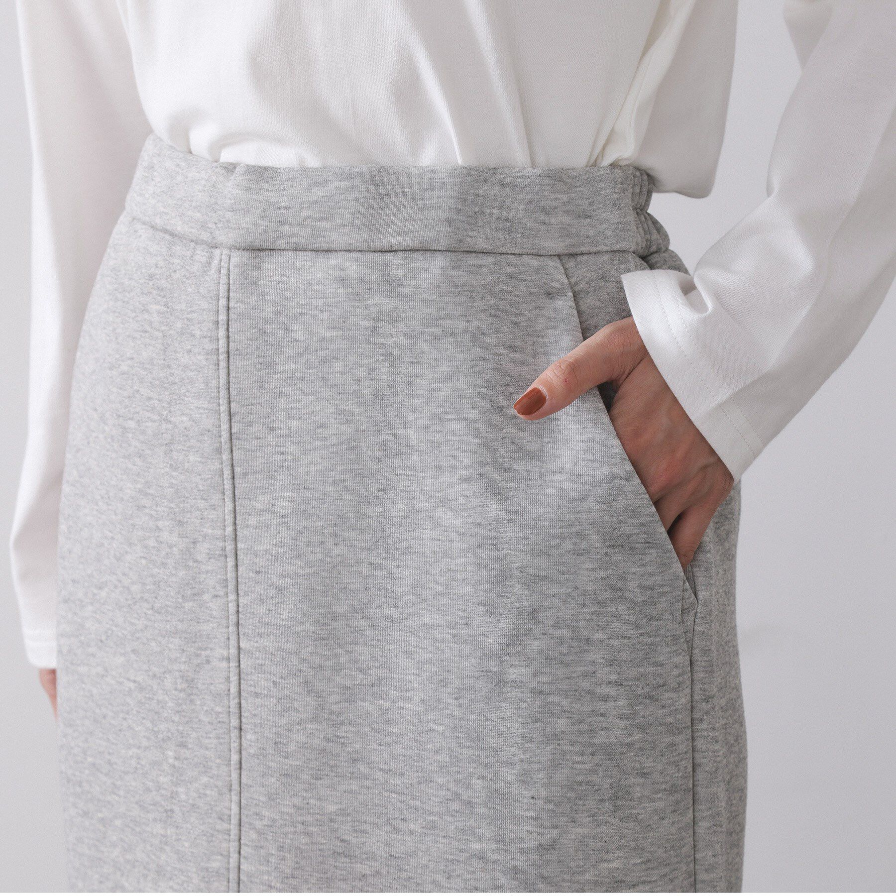 OPAQUE.CLIP「イージーナロースカート/セットアップ対応可【洗濯機OK】」|スカート|