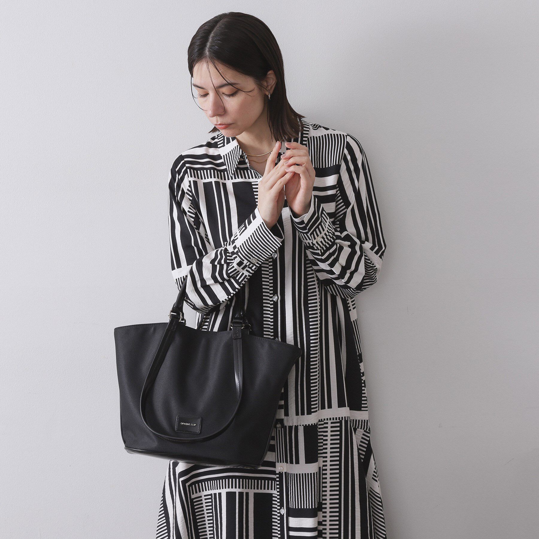 OPAQUE.CLIP「【マルチWAY】ミニショルダーとしても使える！バッグインポーチ付きトートバッグ」|トートバッグ|