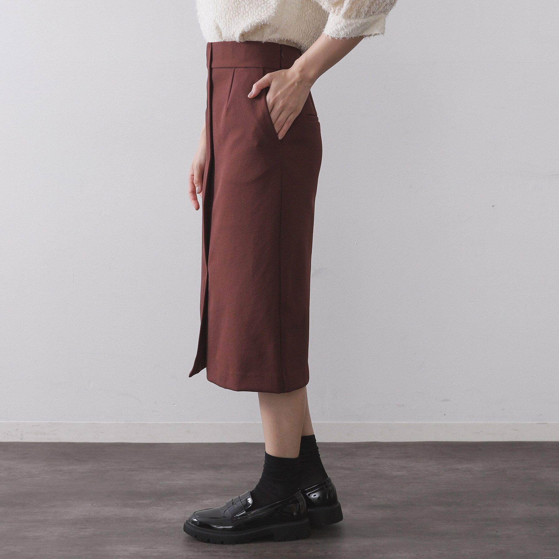 OPAQUE.CLIP「ミドル丈タイトスカート【洗濯機OK】」|スカート|