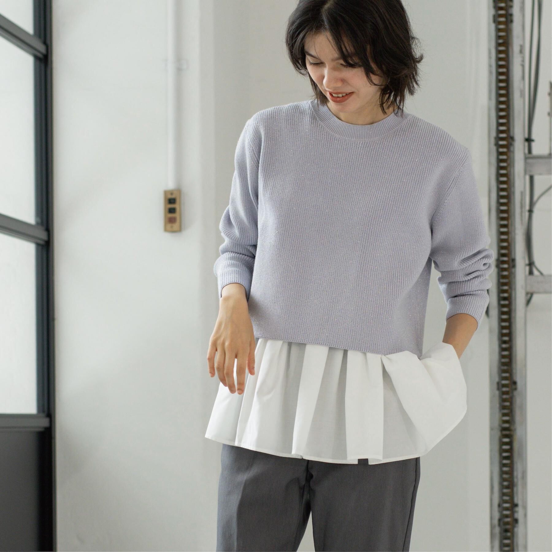 OPAQUE.CLIP「《ツインセット》ショートラメニット&times;フレアタンクトップ【洗濯機OK】」|その他|