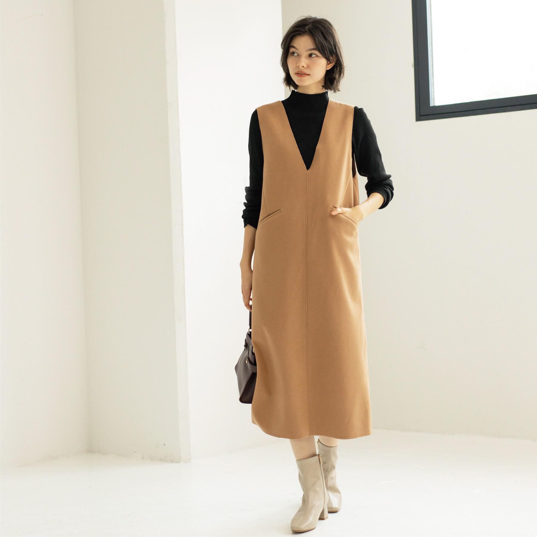 OPAQUE.CLIP「ハイネックリブニット【洗濯機OK】」|ニット・セーター|