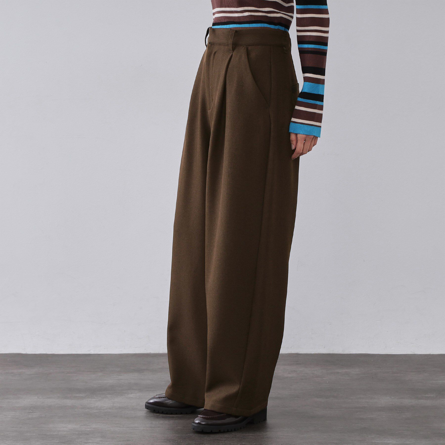 OPAQUE.CLIP「メランジ カーヴィーパンツ【洗濯機OK】」|その他|