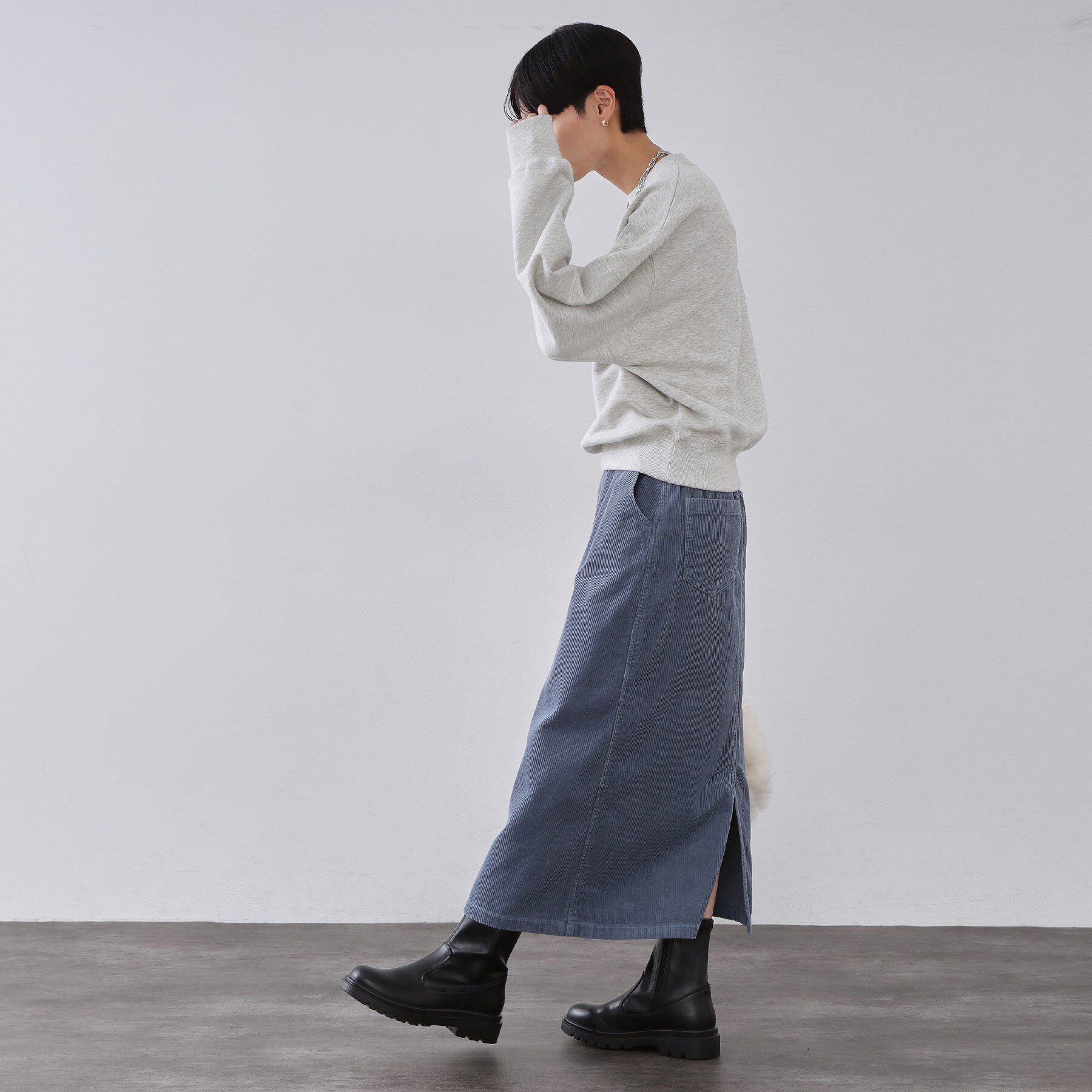 OPAQUE.CLIP「裏毛プリント刺繍ロゴ【洗濯機OK】」|パーカー|