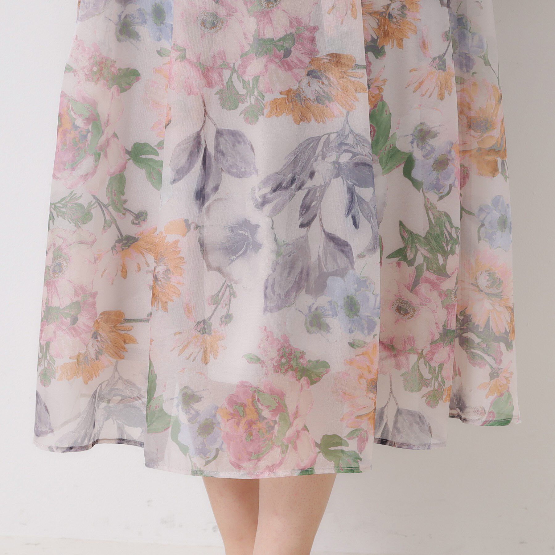 Couture broach「【一枚で着映える・華やか・上品】Summerオーガンフルールスカート」|スカート|