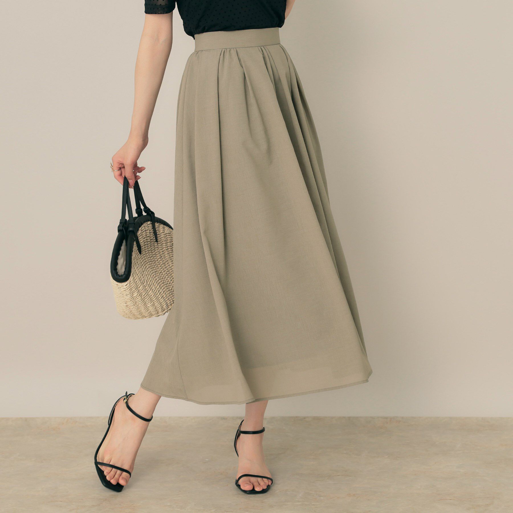 Couture broach「【きれいめ・シアー・通勤】パレットボイルロングスカート」|スカート|
