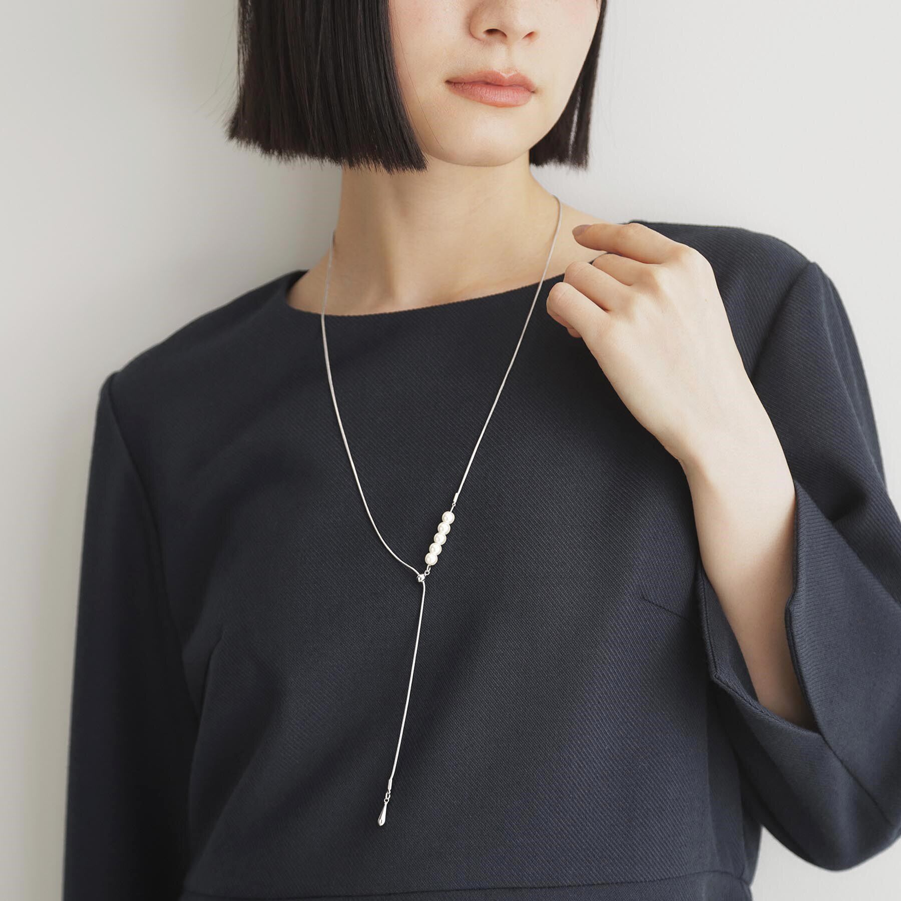 THE SHOP TK「パール調ラリエット」|ネックレス|