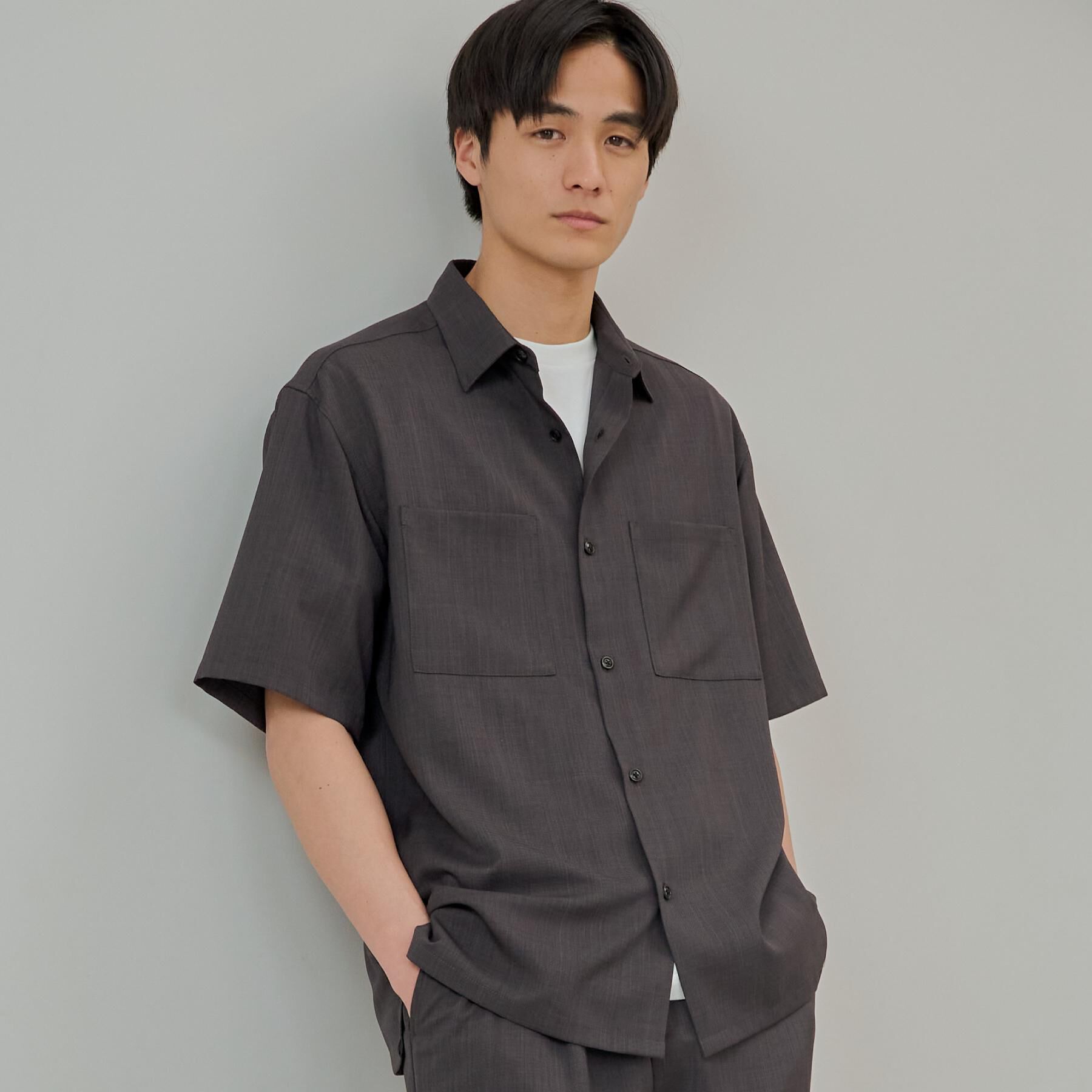 THE SHOP TK「ドライポリ半袖シャツ　セットアップ可/吸水速乾/軽量」|シャツ・ブラウス|