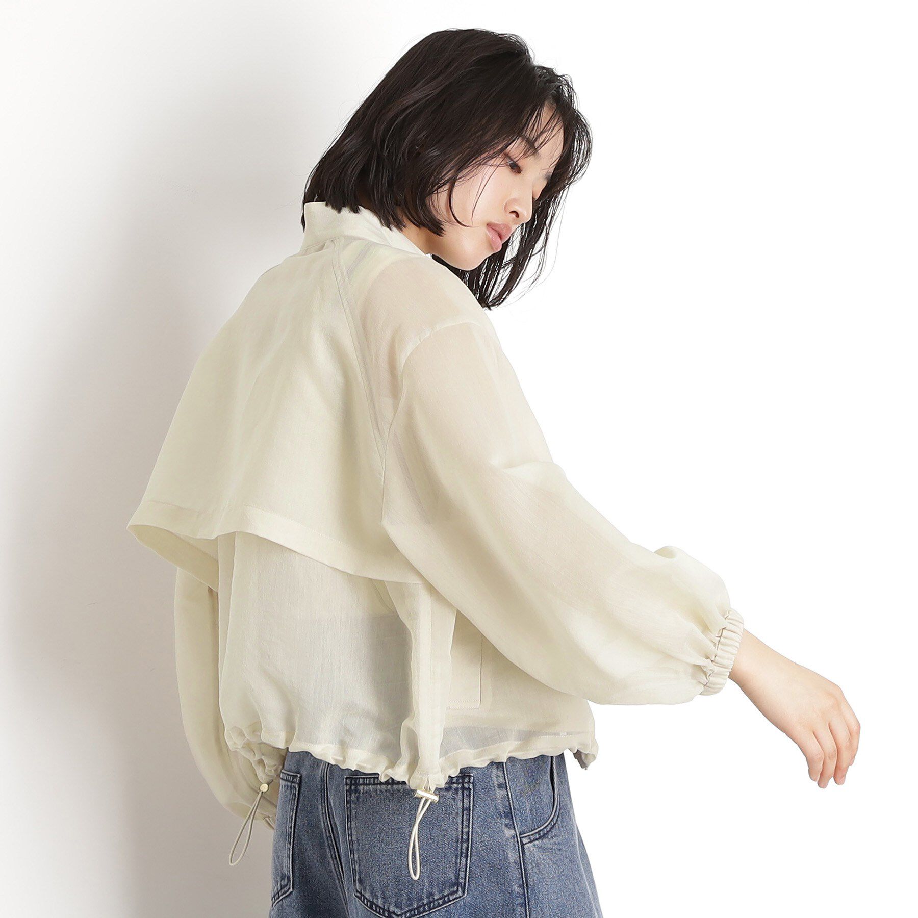 THE SHOP TK「シアースタンドカラーブルゾン【洗える】」|ブルゾン・スタジャン|