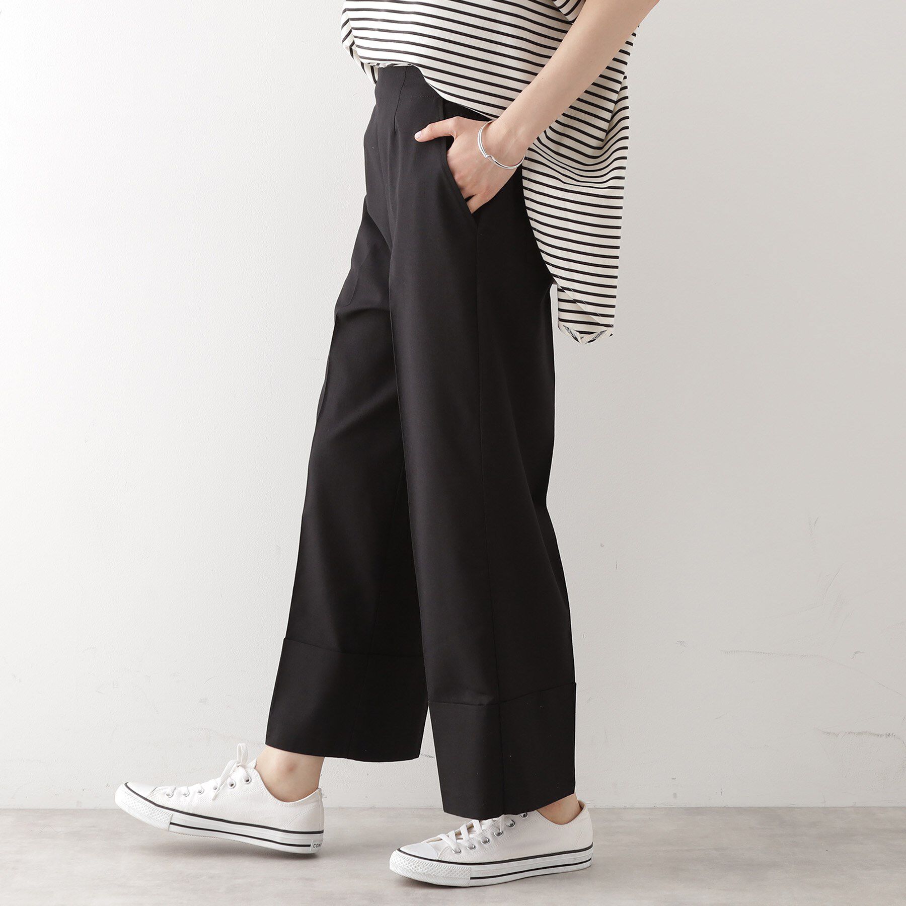 THE SHOP TK「麻混ワイドパンツ【洗える】」|その他|