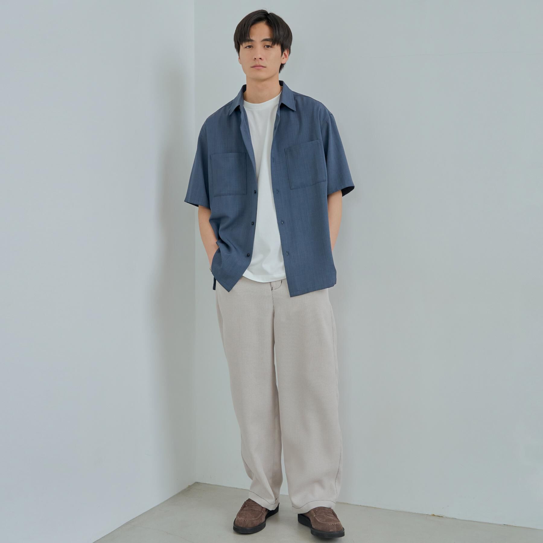 THE SHOP TK「ブッチャー配色ワイドパンツ」|その他|