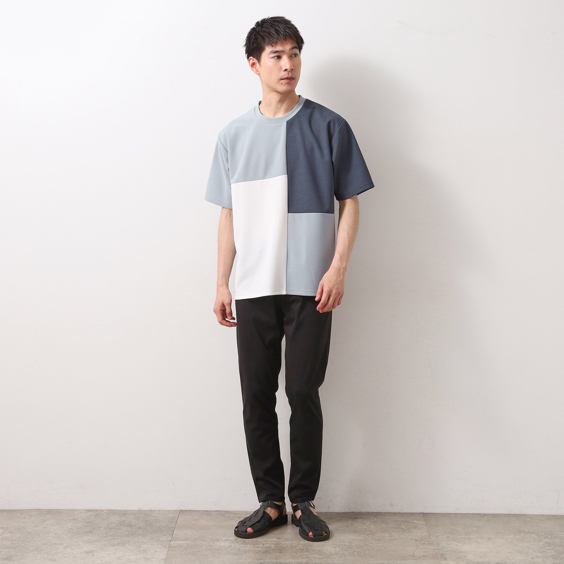 THE SHOP TK「ツイルブロッキング半袖Tシャツ」|Tシャツ・カットソー|