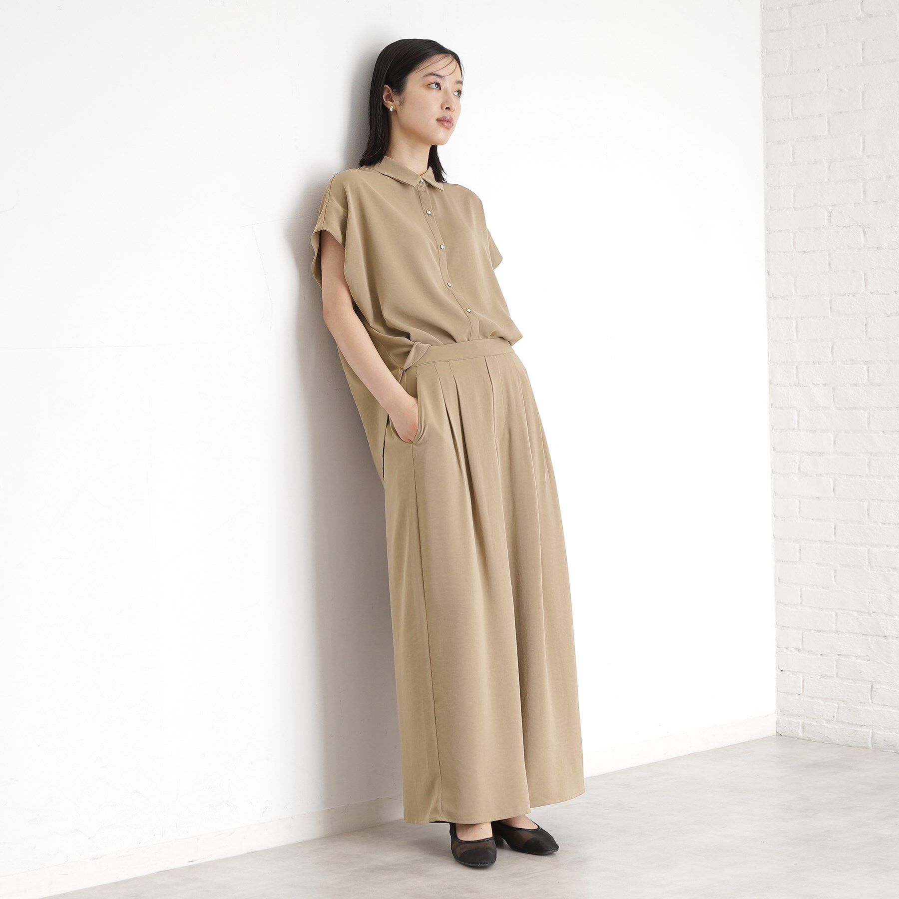 THE SHOP TK「タックワイドパンツ【UV/洗濯機OK/セットUP可】」|その他|