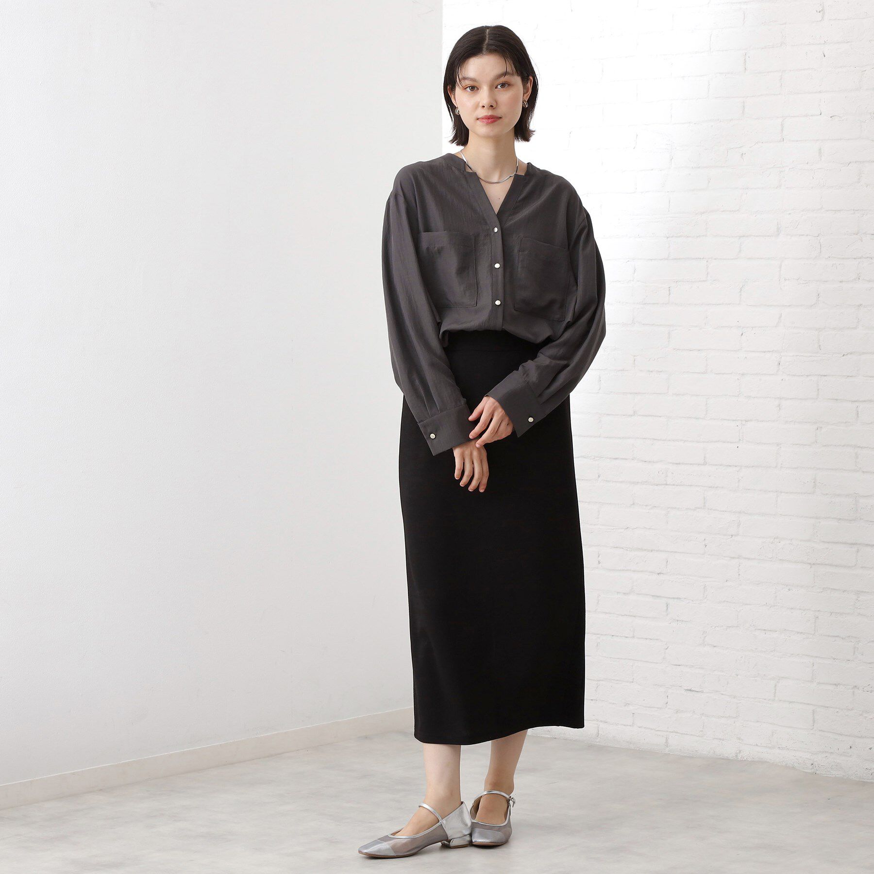 THE SHOP TK「【通勤にもデイリーにも】ダブルポケットスキッパーシャツ/洗濯機OK」|シャツ・ブラウス|