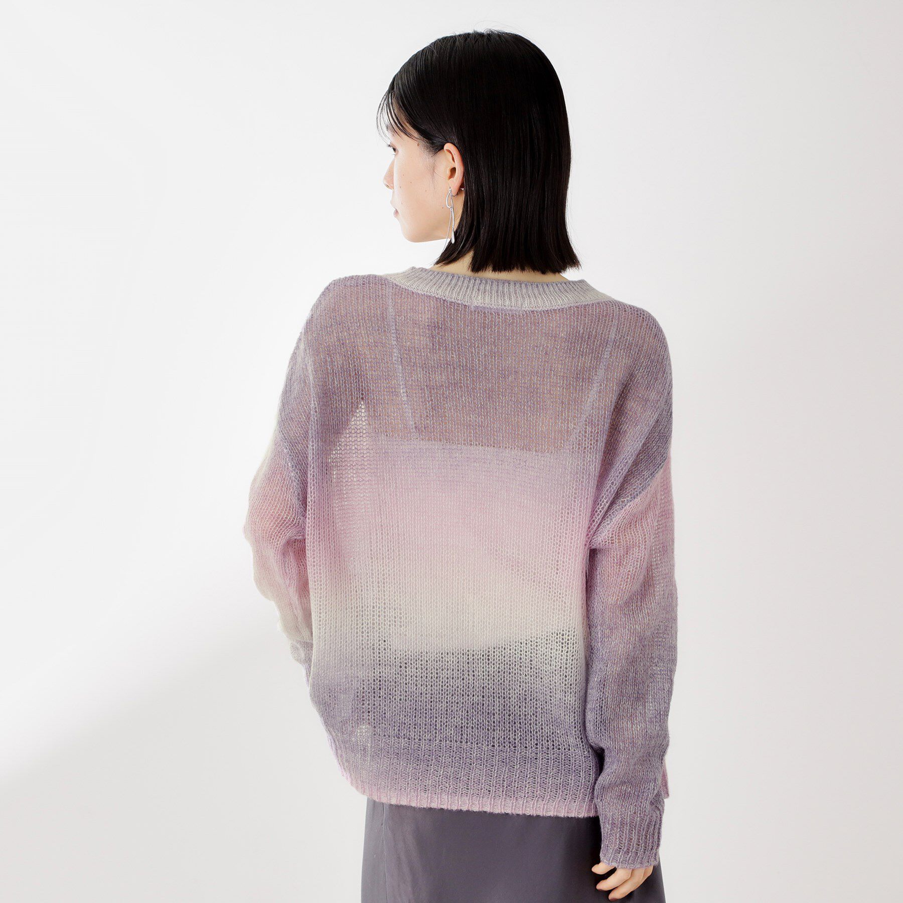 THE SHOP TK「スペースダイ透かし編みニット」|ニット・セーター|