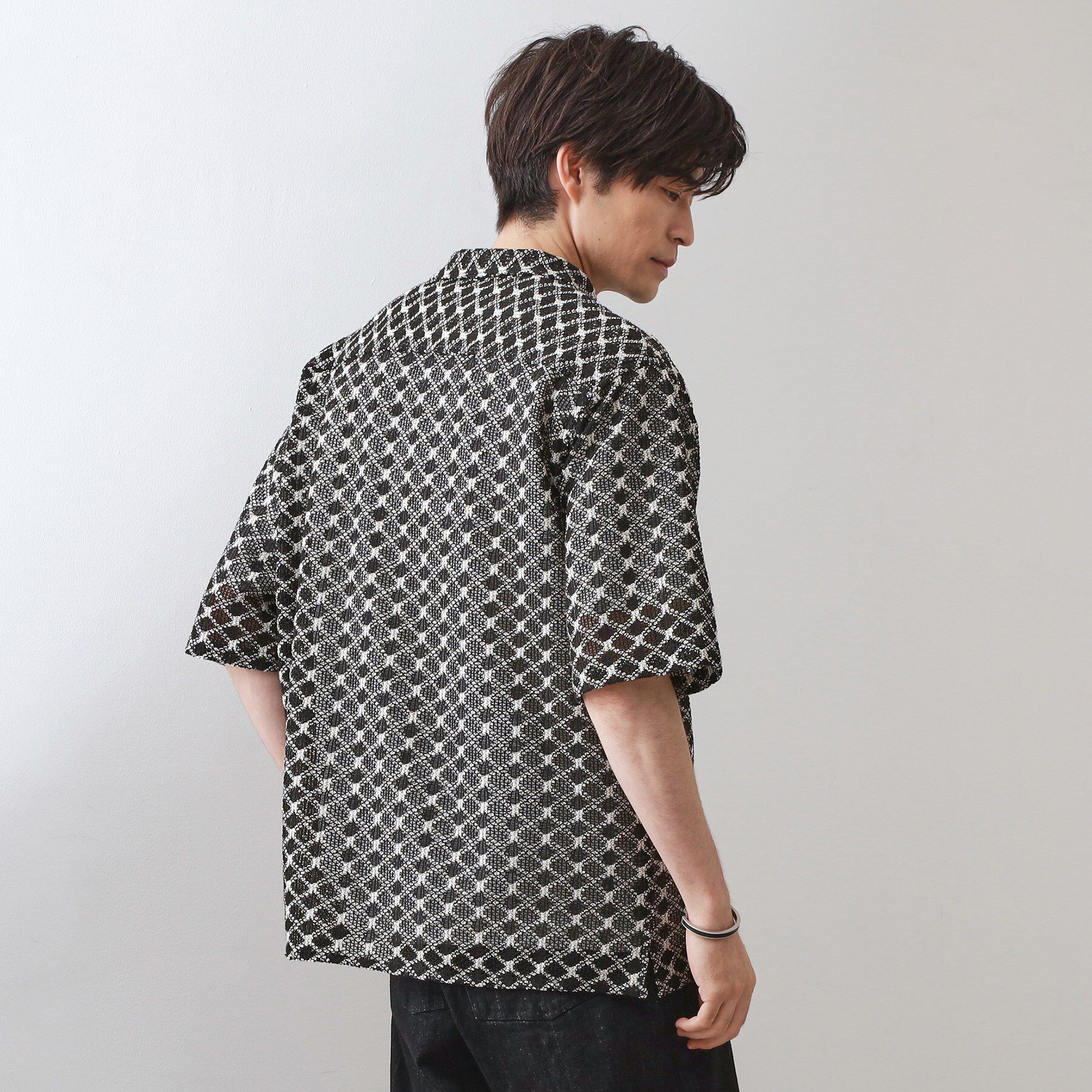 THE SHOP TK「クラフトレース半袖シャツ 【洗濯機OK】」|シャツ・ブラウス|