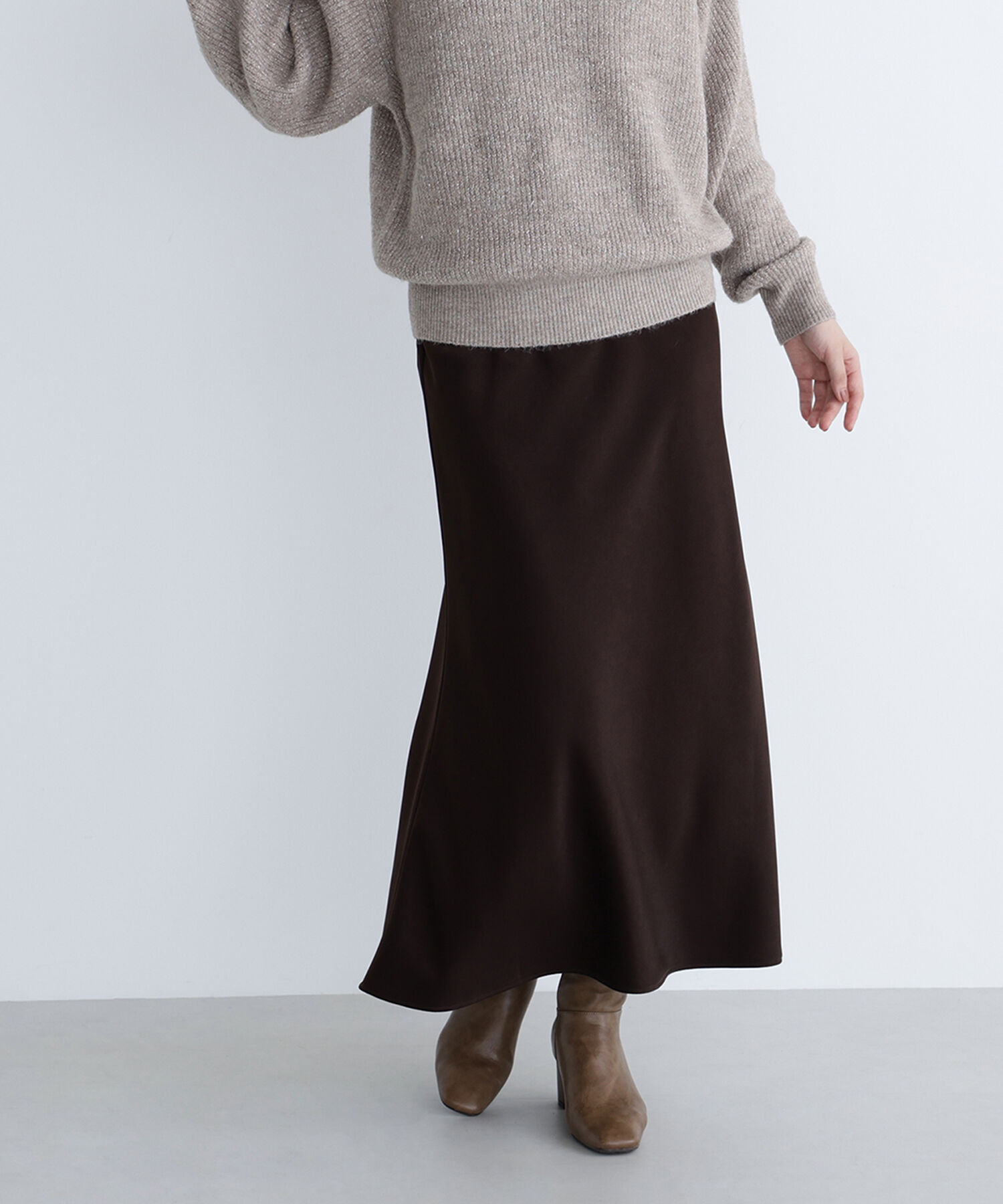  「バイアスサテンナロースカート」|スカート|