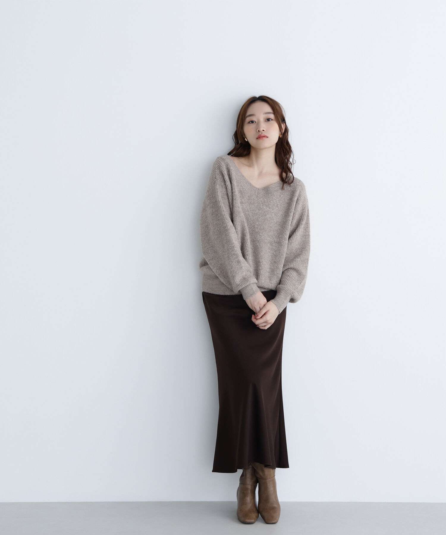  「バイアスサテンナロースカート」|スカート|