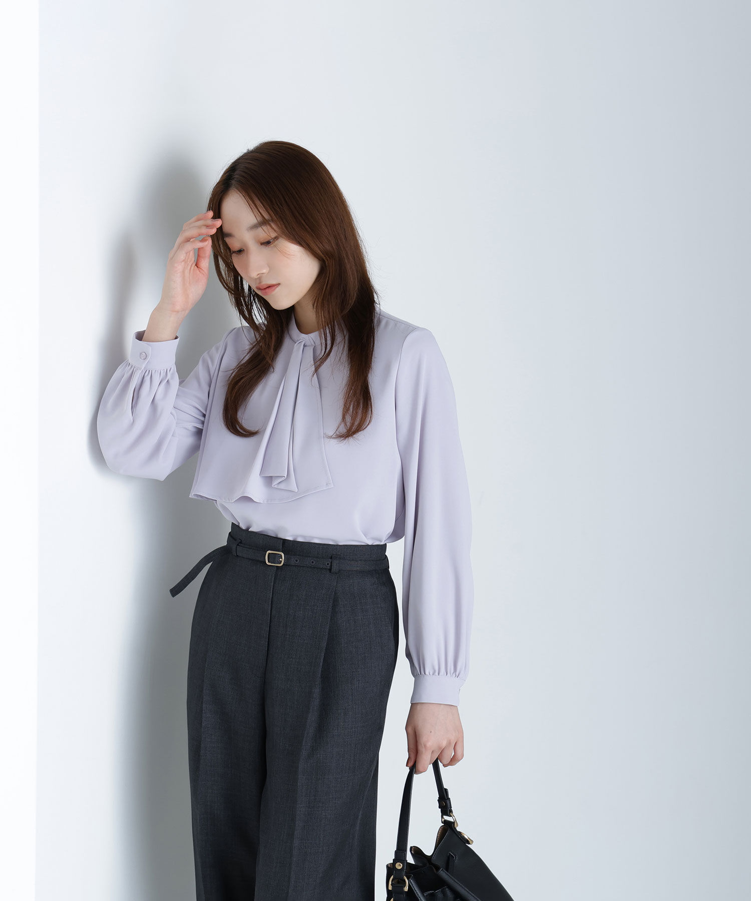  「アシメラッフルボウブラウス」|シャツ・ブラウス|