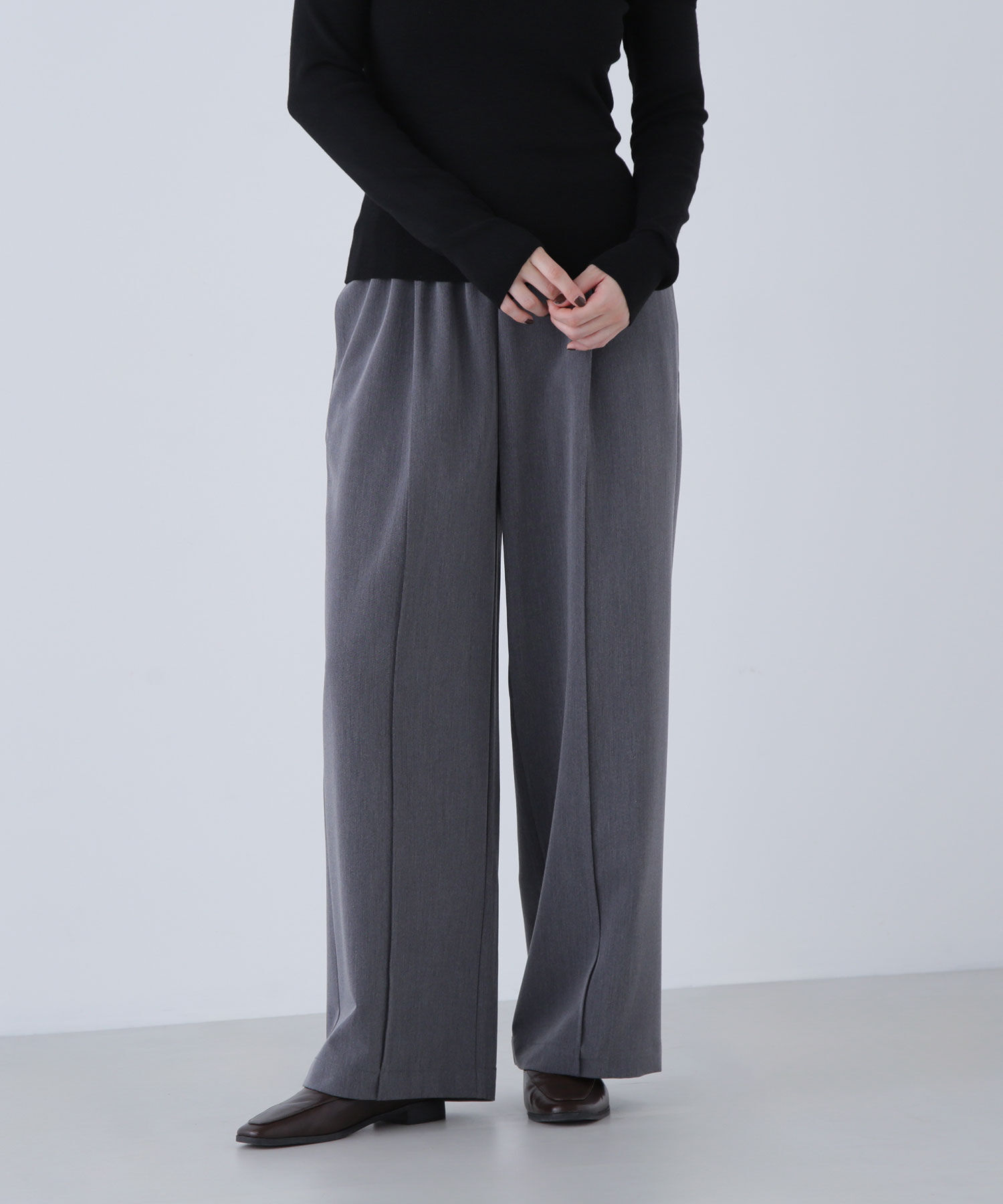  「イージーワイドパンツ」|その他|チャコール1