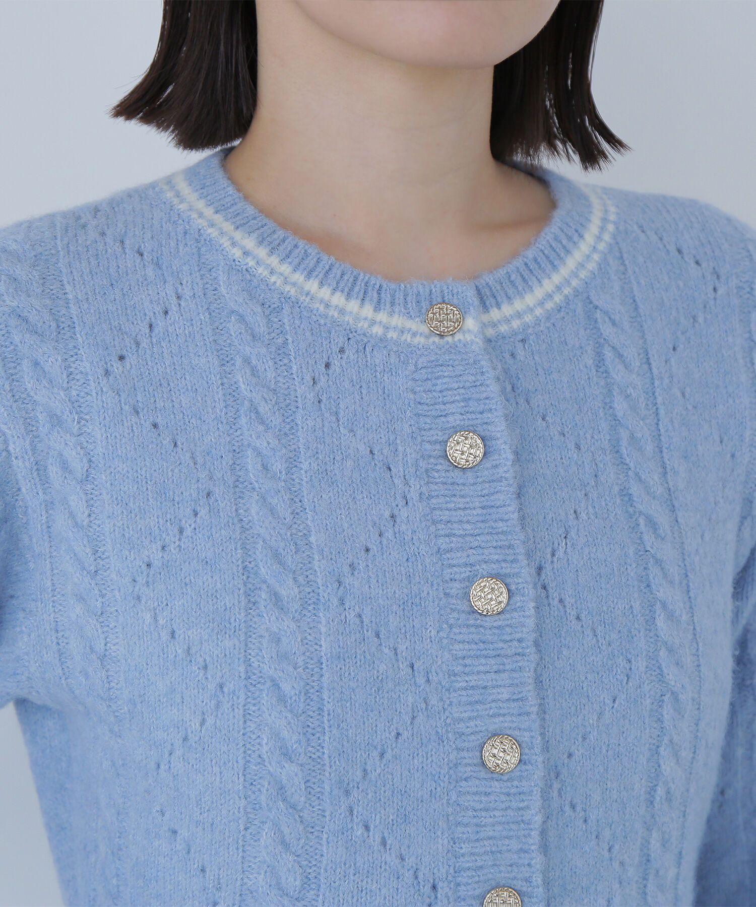  「ペプラムケーブルニットセットアップ」|ワンピース|