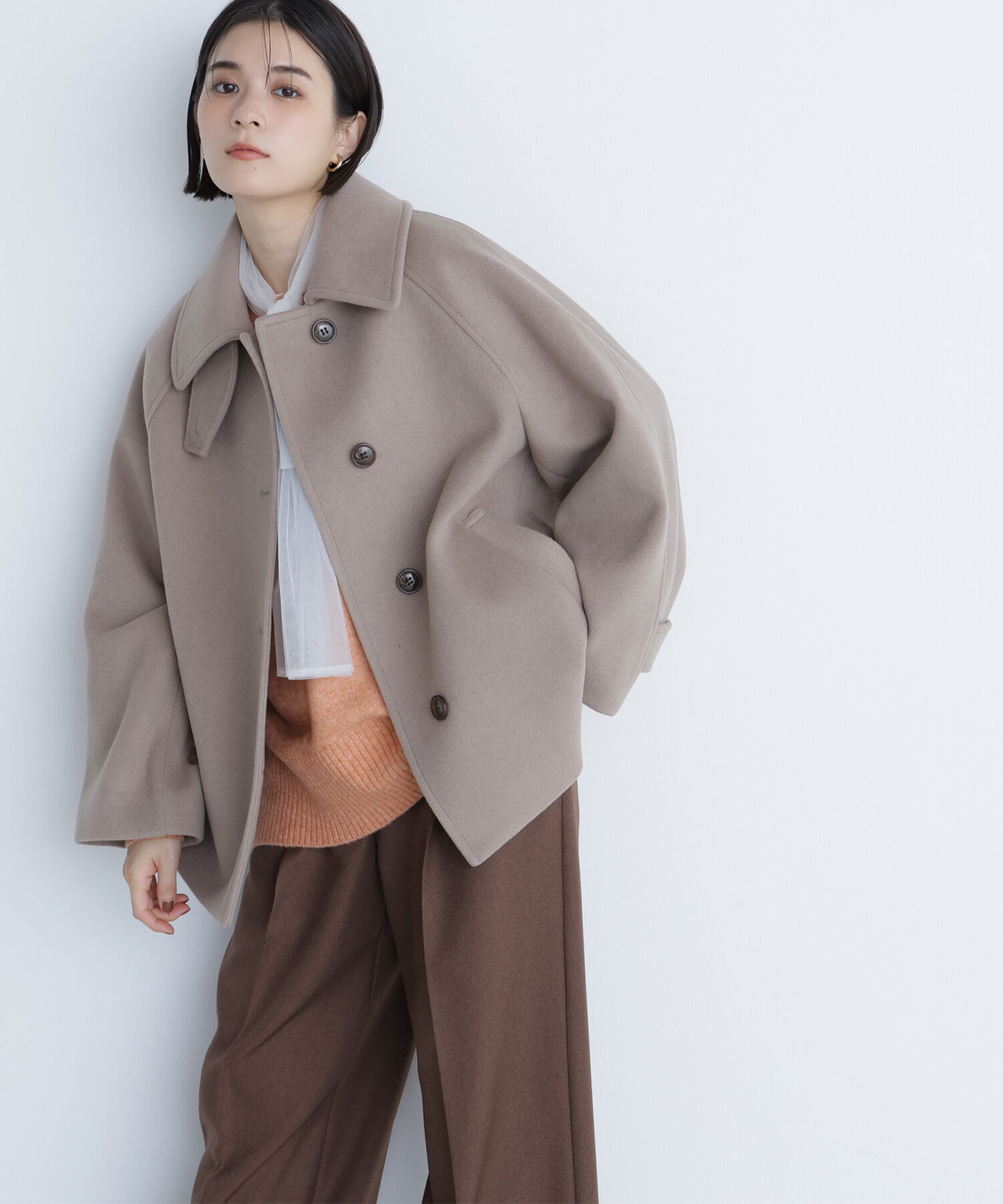  「ステンカラーハーフコート」|ブルゾン・スタジャン|