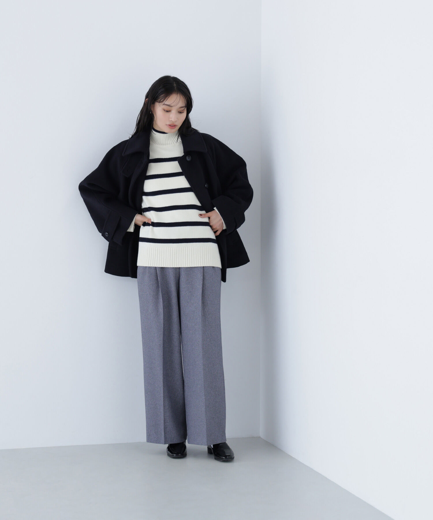  「ステンカラーハーフコート」|ブルゾン・スタジャン|