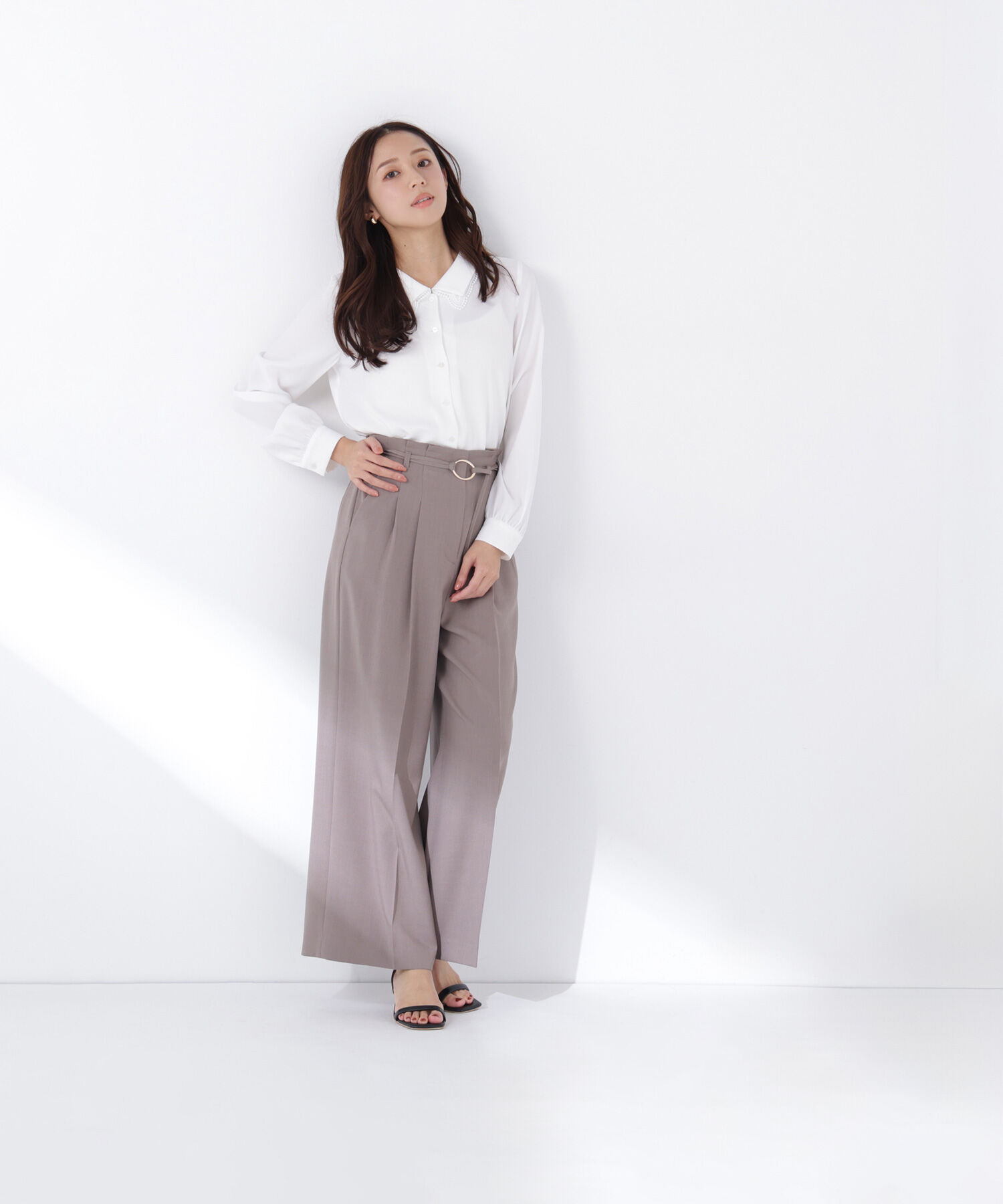  「ダブルベルトワイドパンツ」|その他|