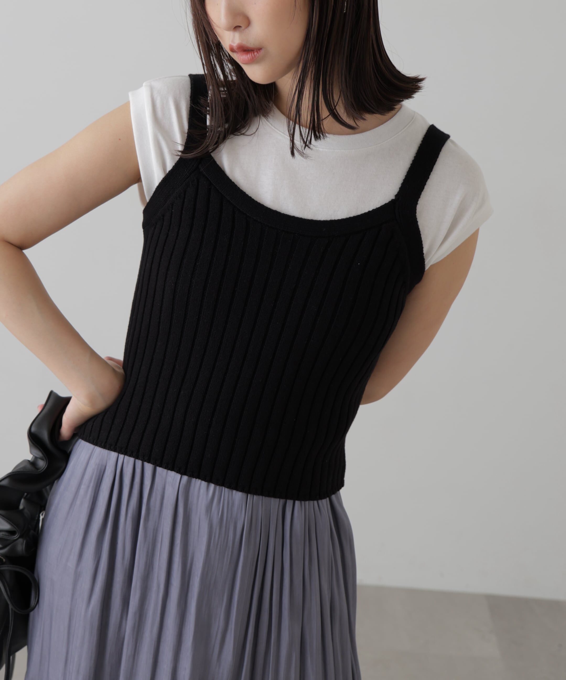  「リブニットタンクトップ」|ニット・セーター|