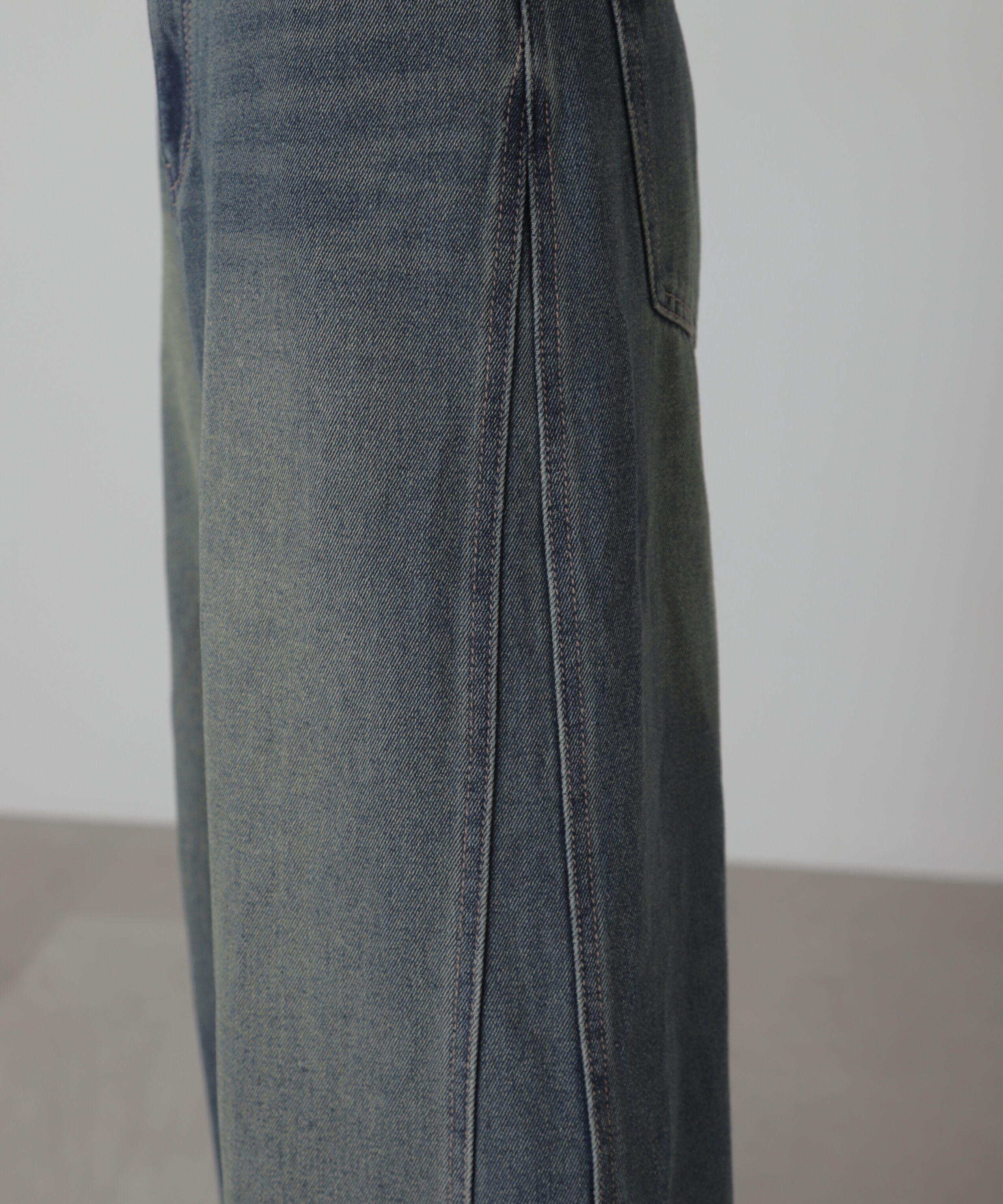  「[XS-Lサイズ展開]サイドパネルヴィンテージライクワイドデニム」|その他|