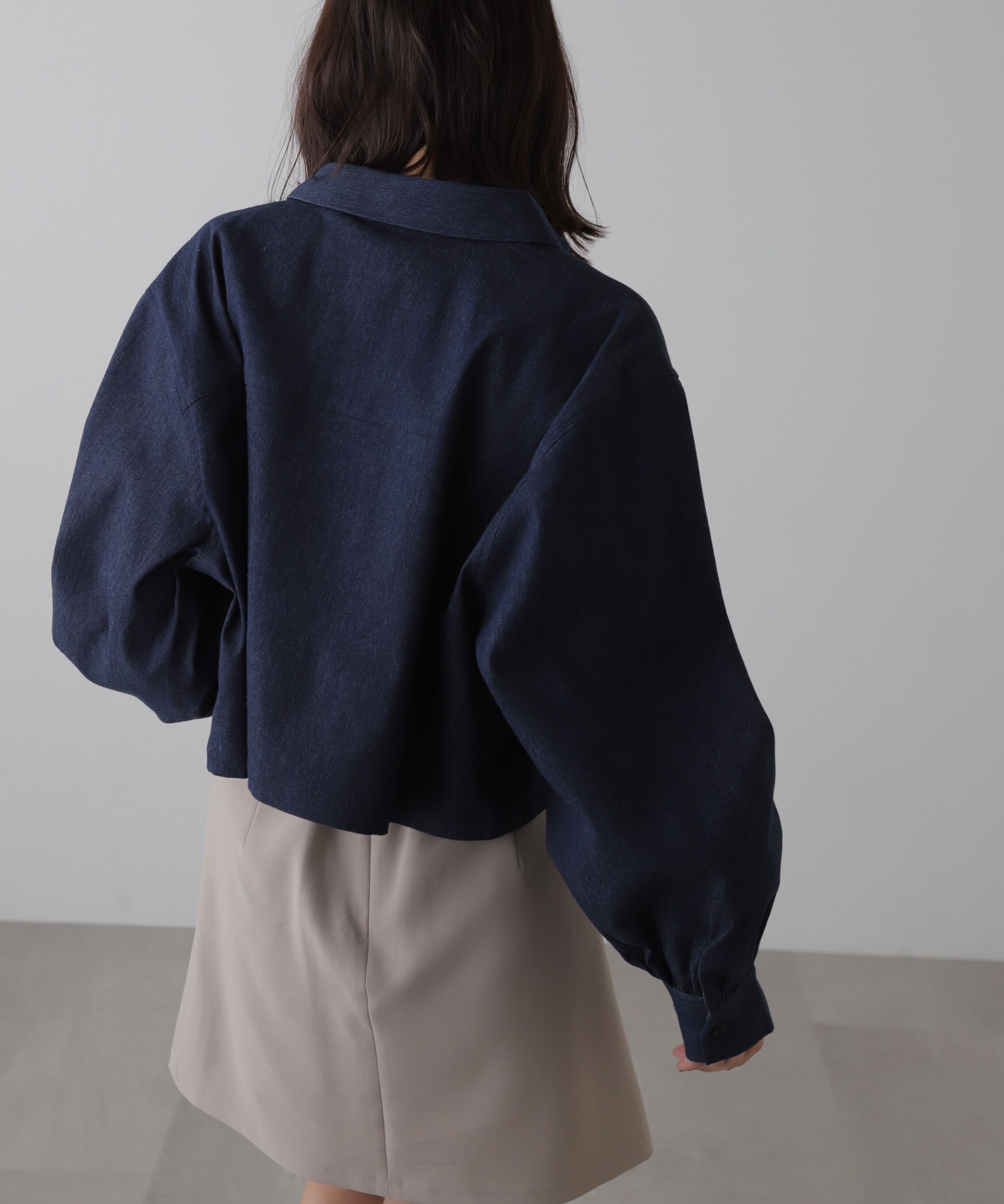  「ビッグポケットショート丈シャツ」|シャツ・ブラウス|