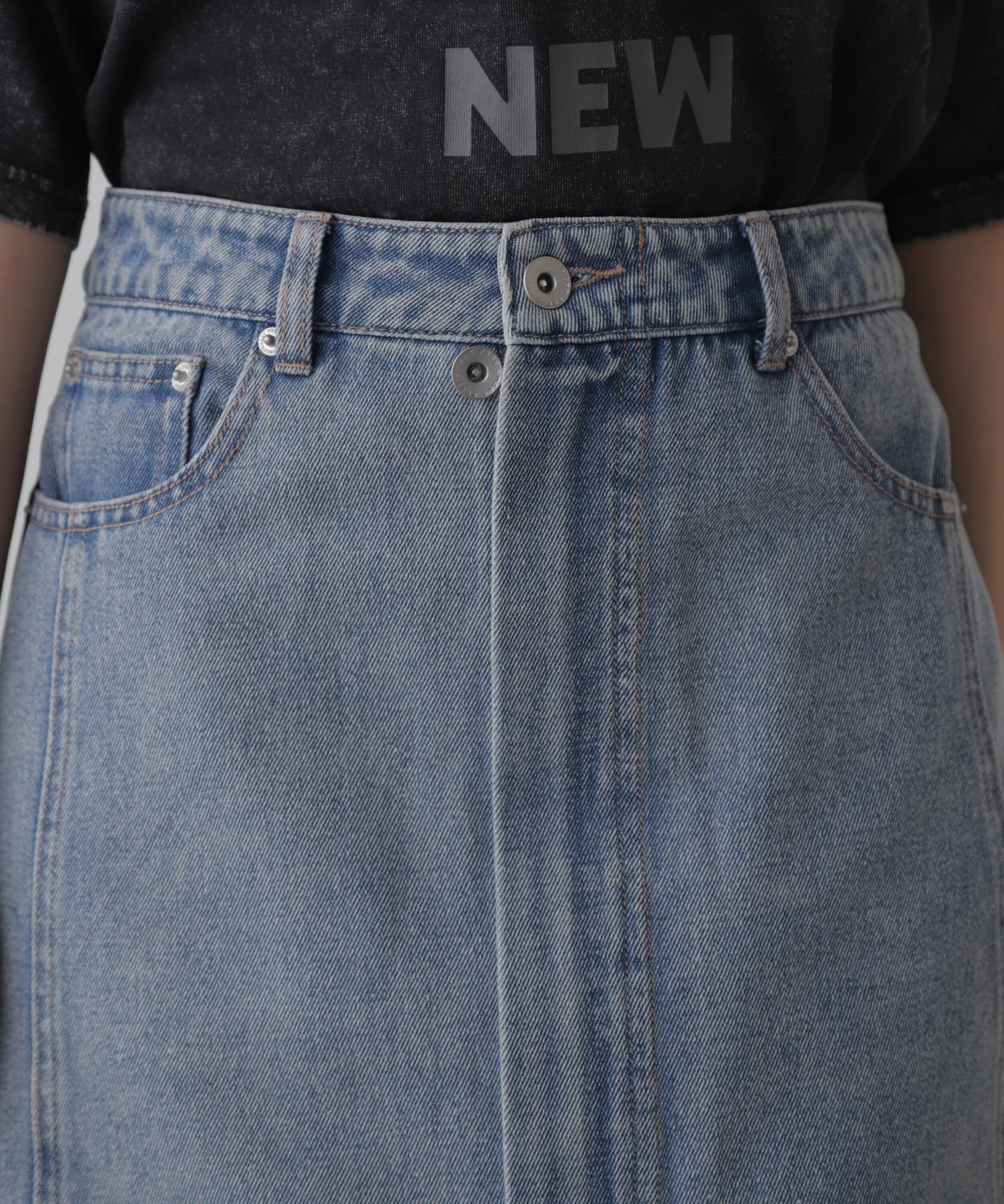  「［レイヤード可］デニムラップミニスカート」|スカート|