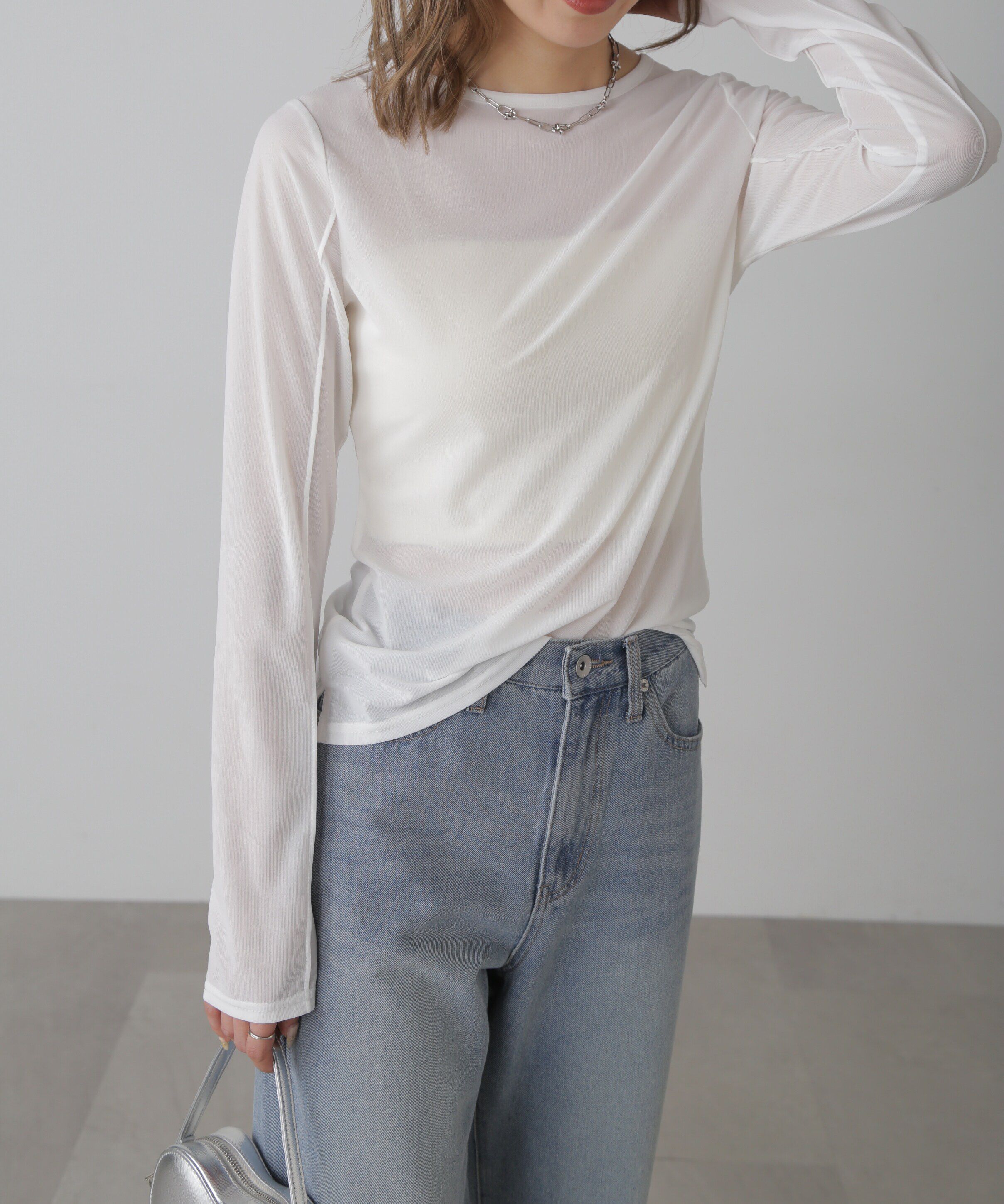  「シアークルーネックカットソー」|Tシャツ・カットソー|