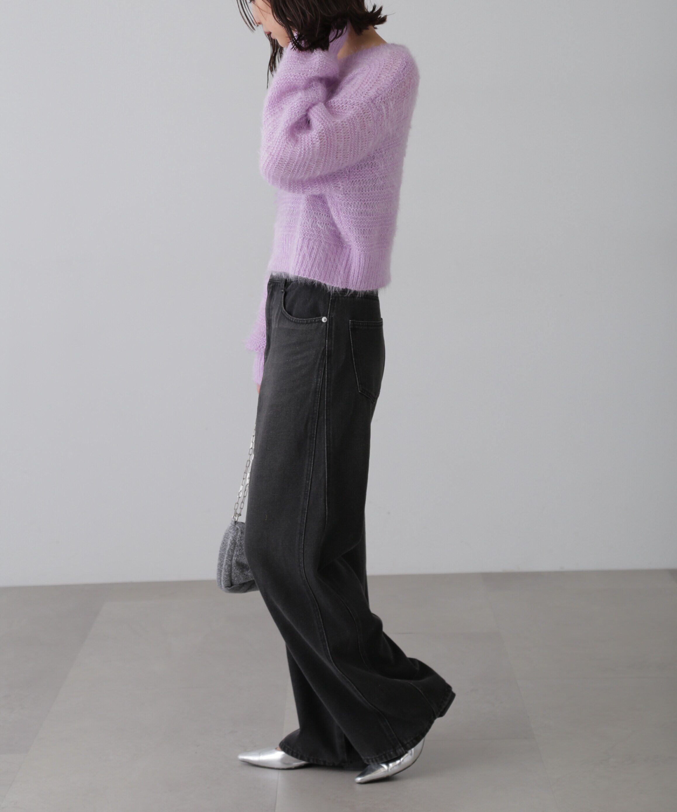  「ラメフェザーモヘヤライクニット」|ニット・セーター|