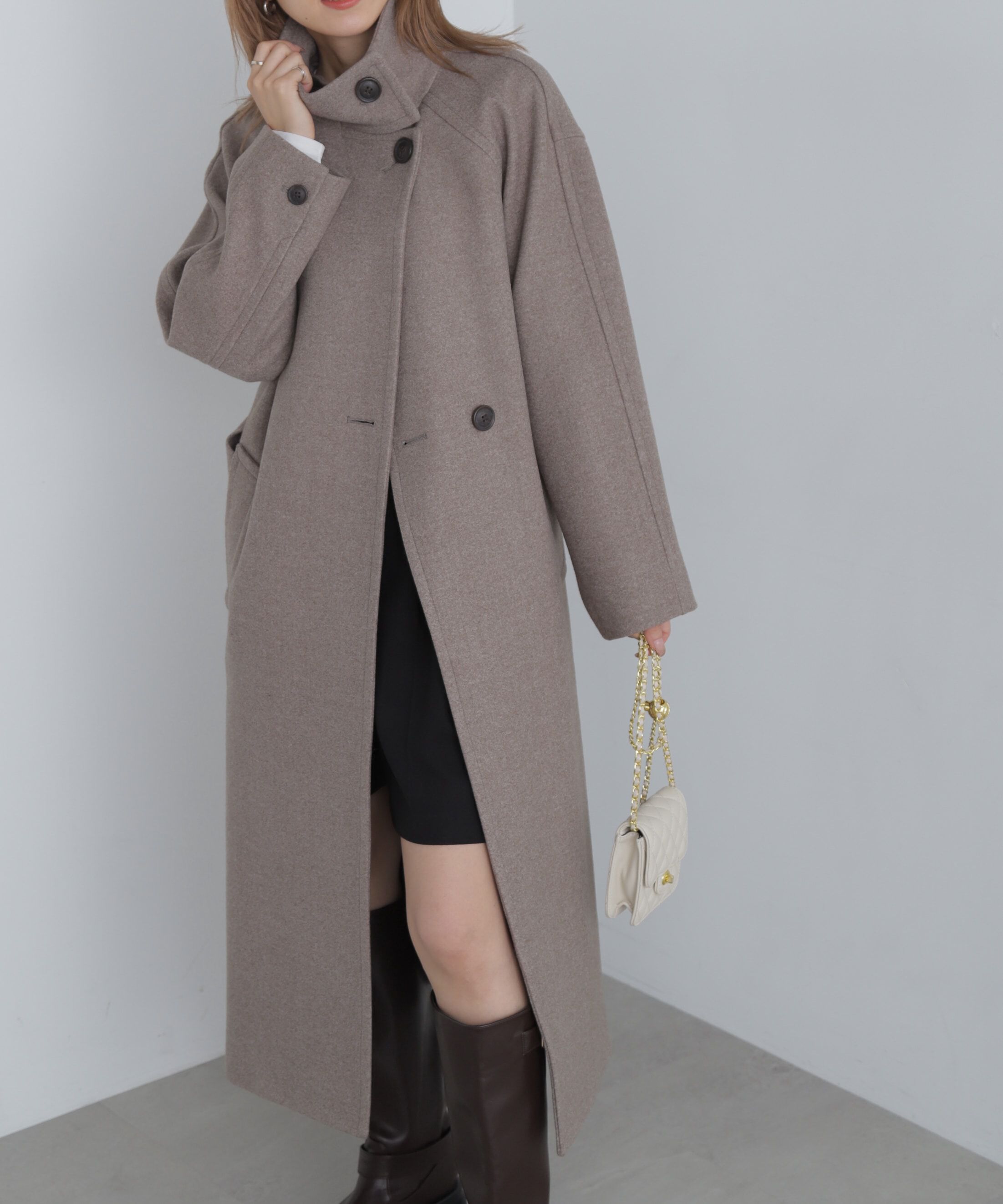  「スタンドカラーロングコート」|その他|