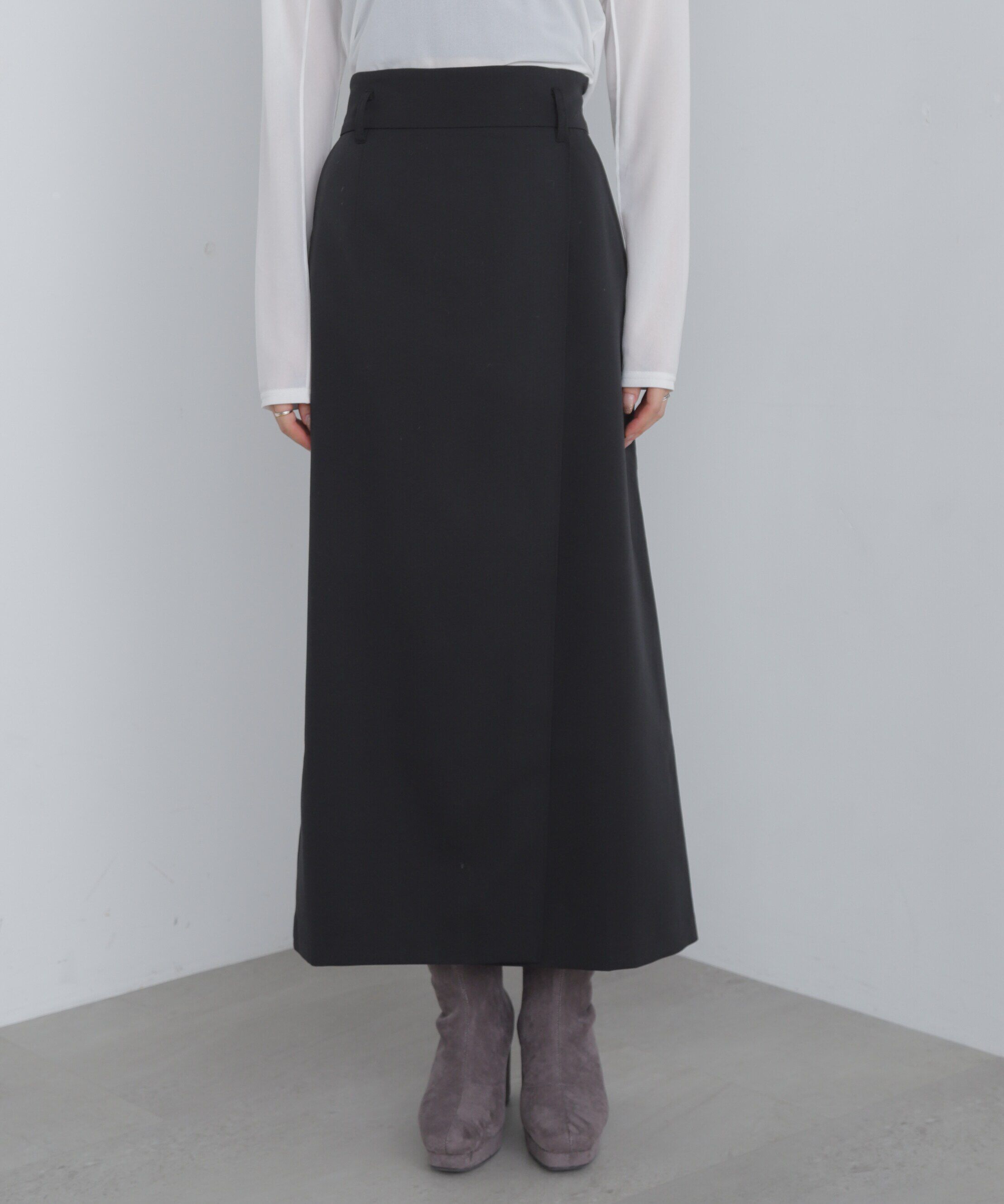  「ラップ風ナロースカート」|スカート|