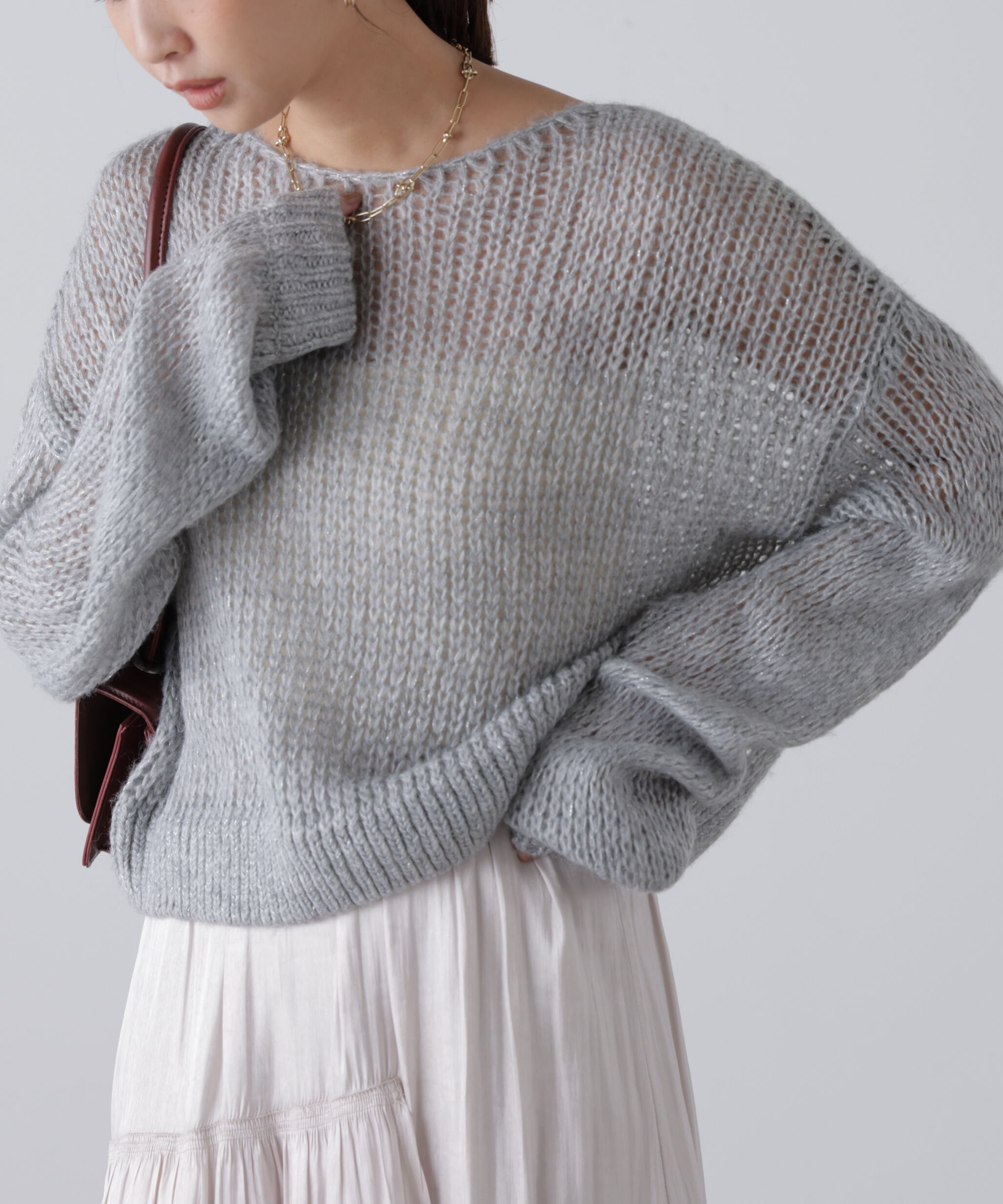  「シアーモヘヤラメニット」|ニット・セーター|