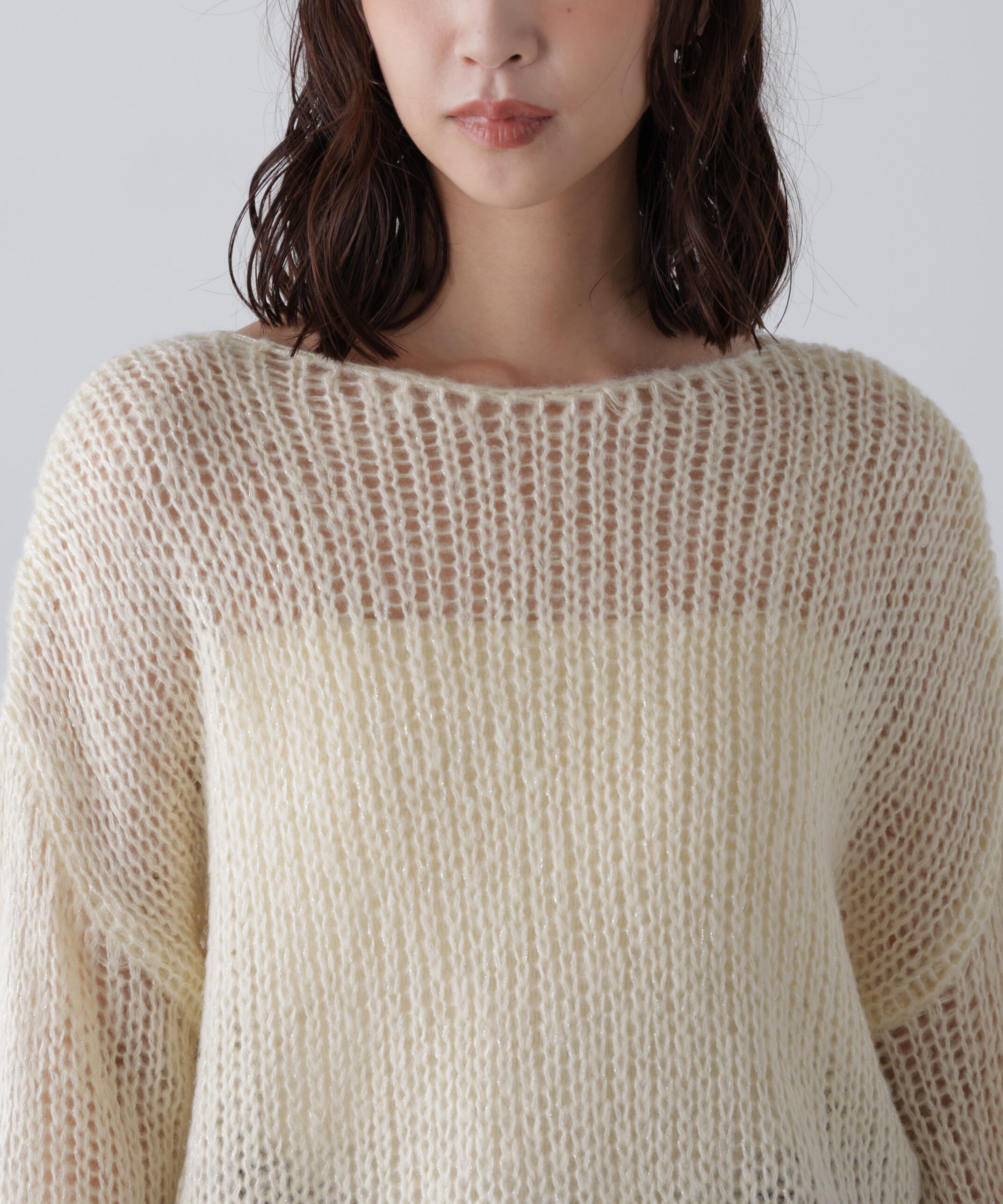  「シアーモヘヤラメニット」|ニット・セーター|