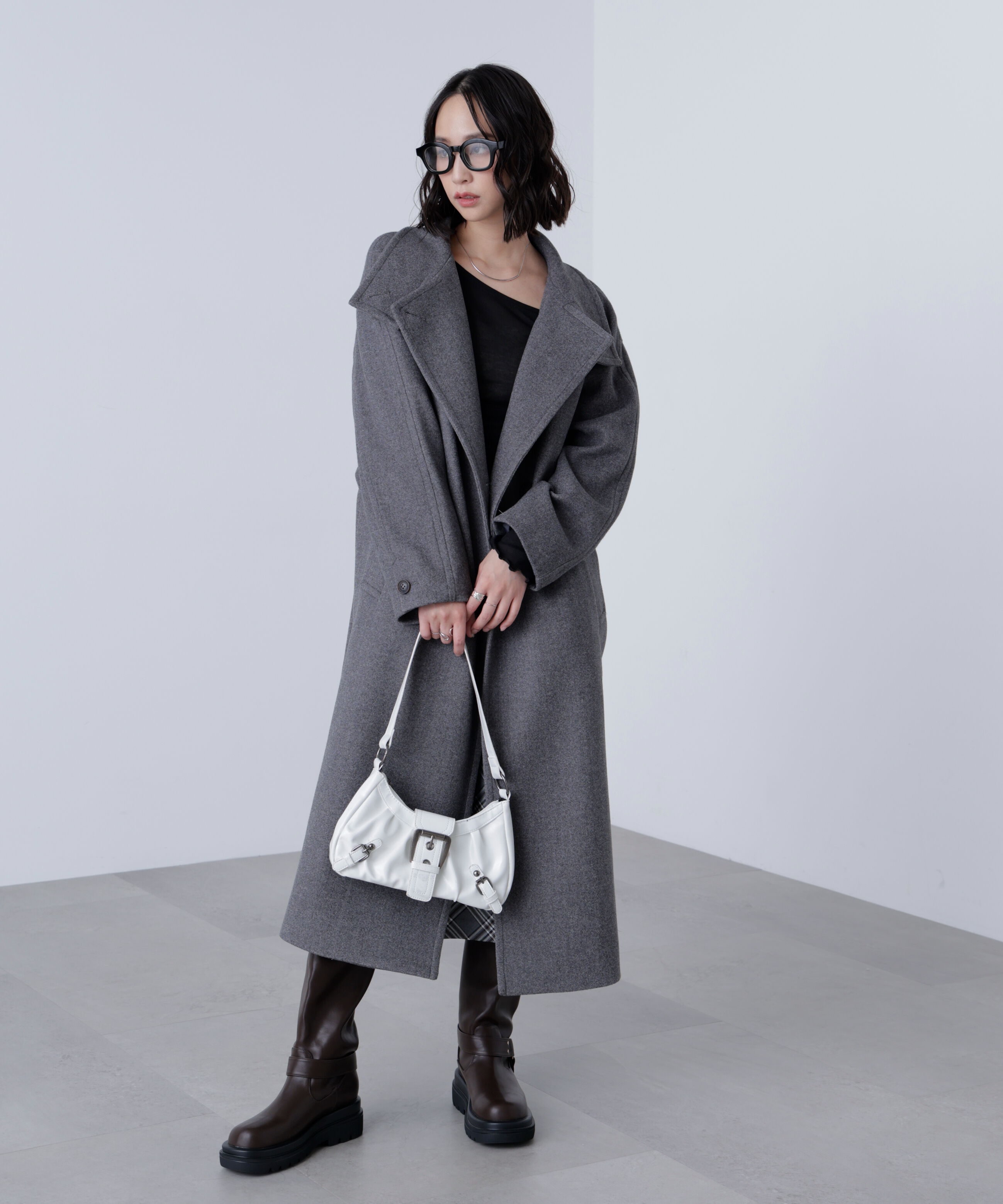  「[累計販売5000枚！選べる4色]スタンドカラーメルトンロングコート」|その他|