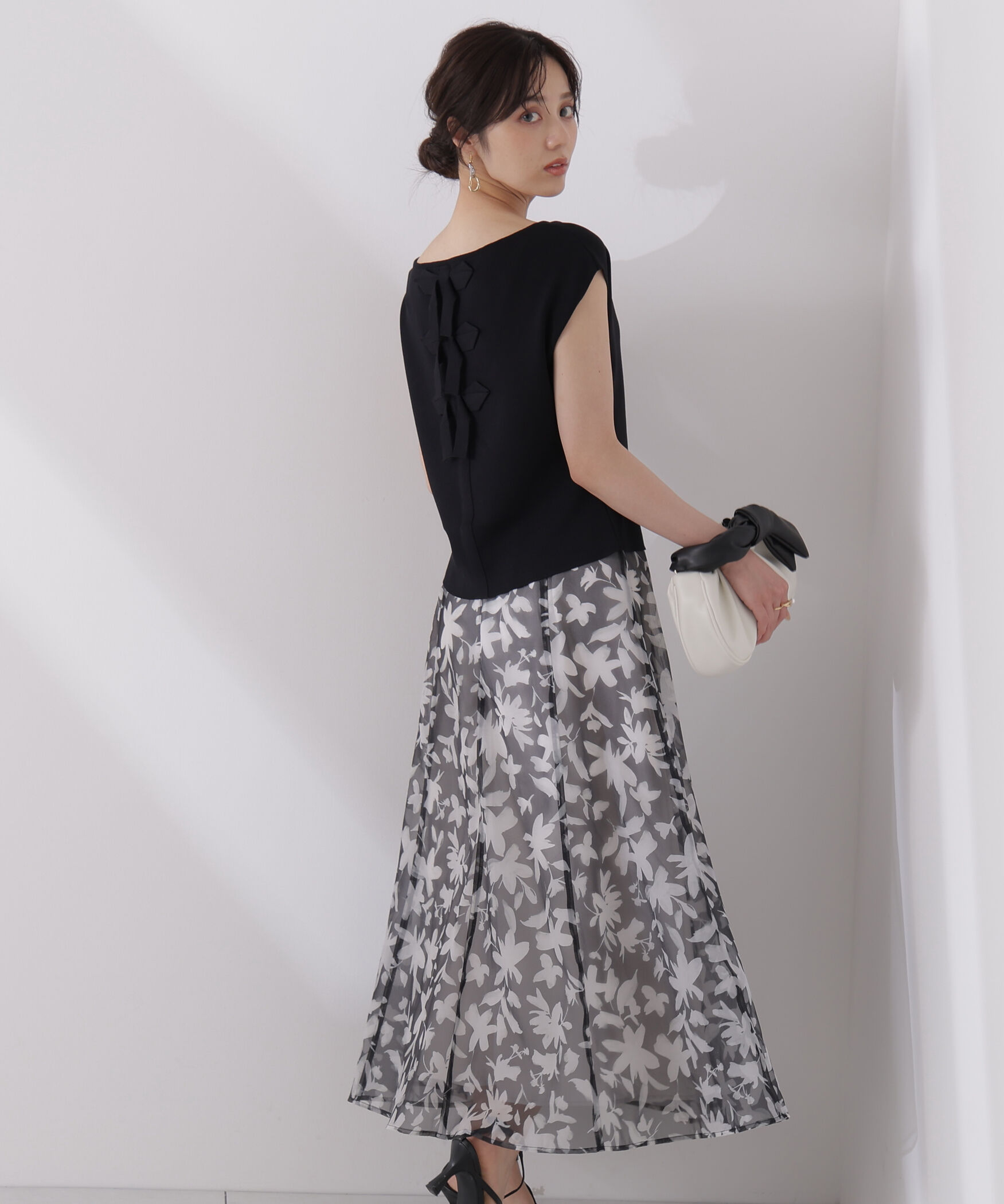 PROPORTION BODY DRESSING「＜ウォッシャブル＞ペイントフラワースカート」|スカート|