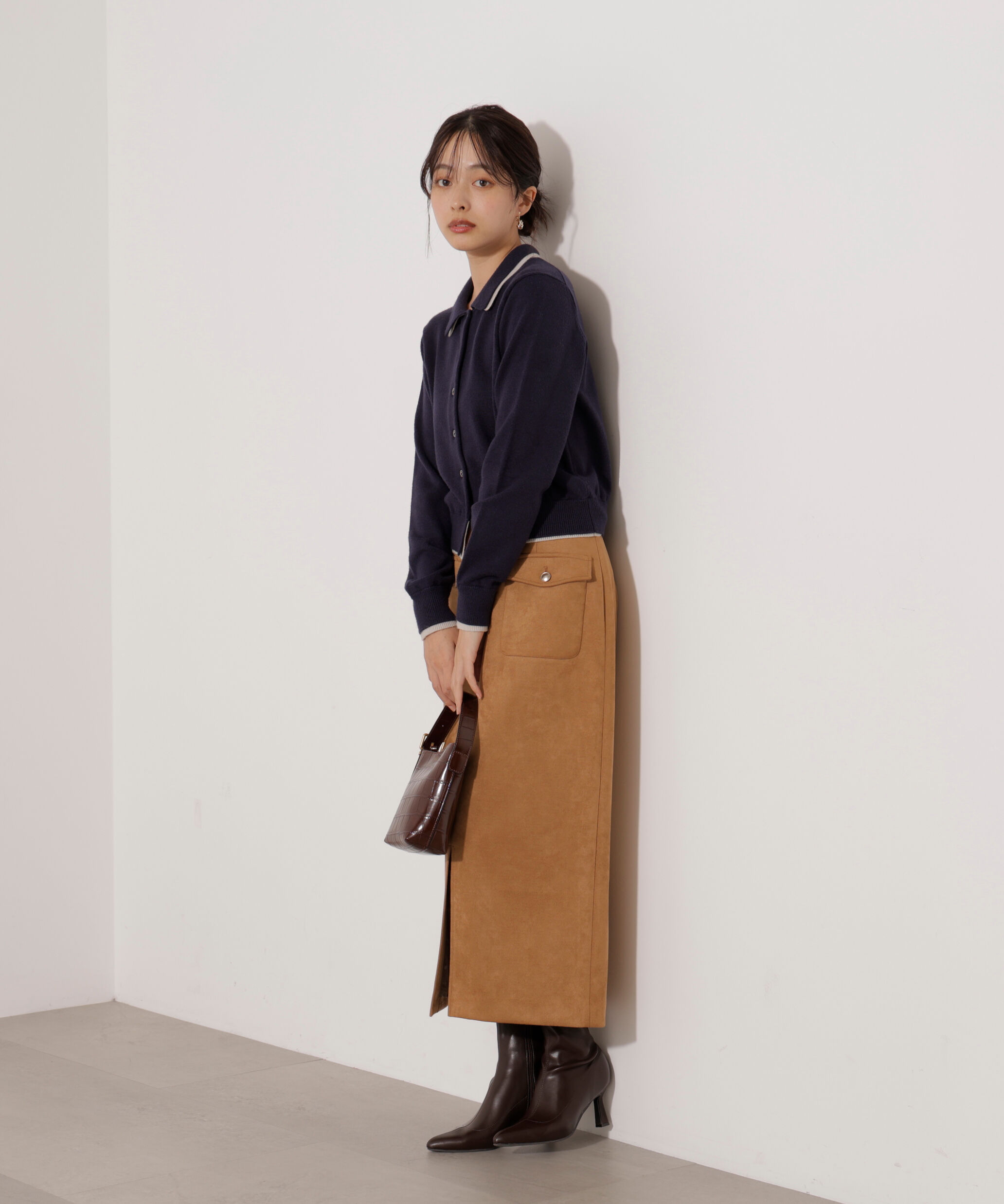 PROPORTION BODY DRESSING「ダンボールフェイクスエードタイトスカート 25AW」|スカート|