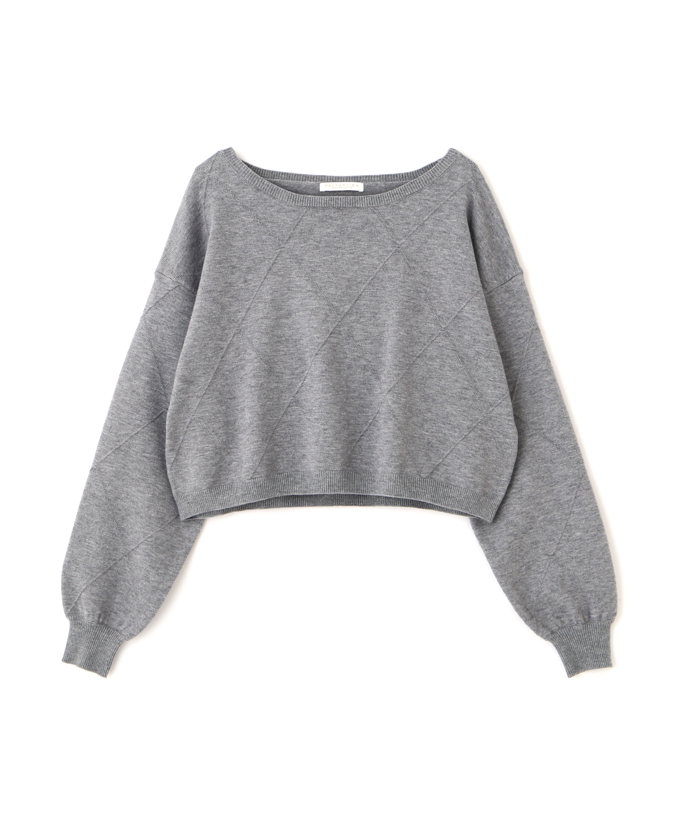 PROPORTION BODY DRESSING「＜ハンドウォッシャブル＞ダイヤ柄短丈ニット 25AW」|ニット・セーター|