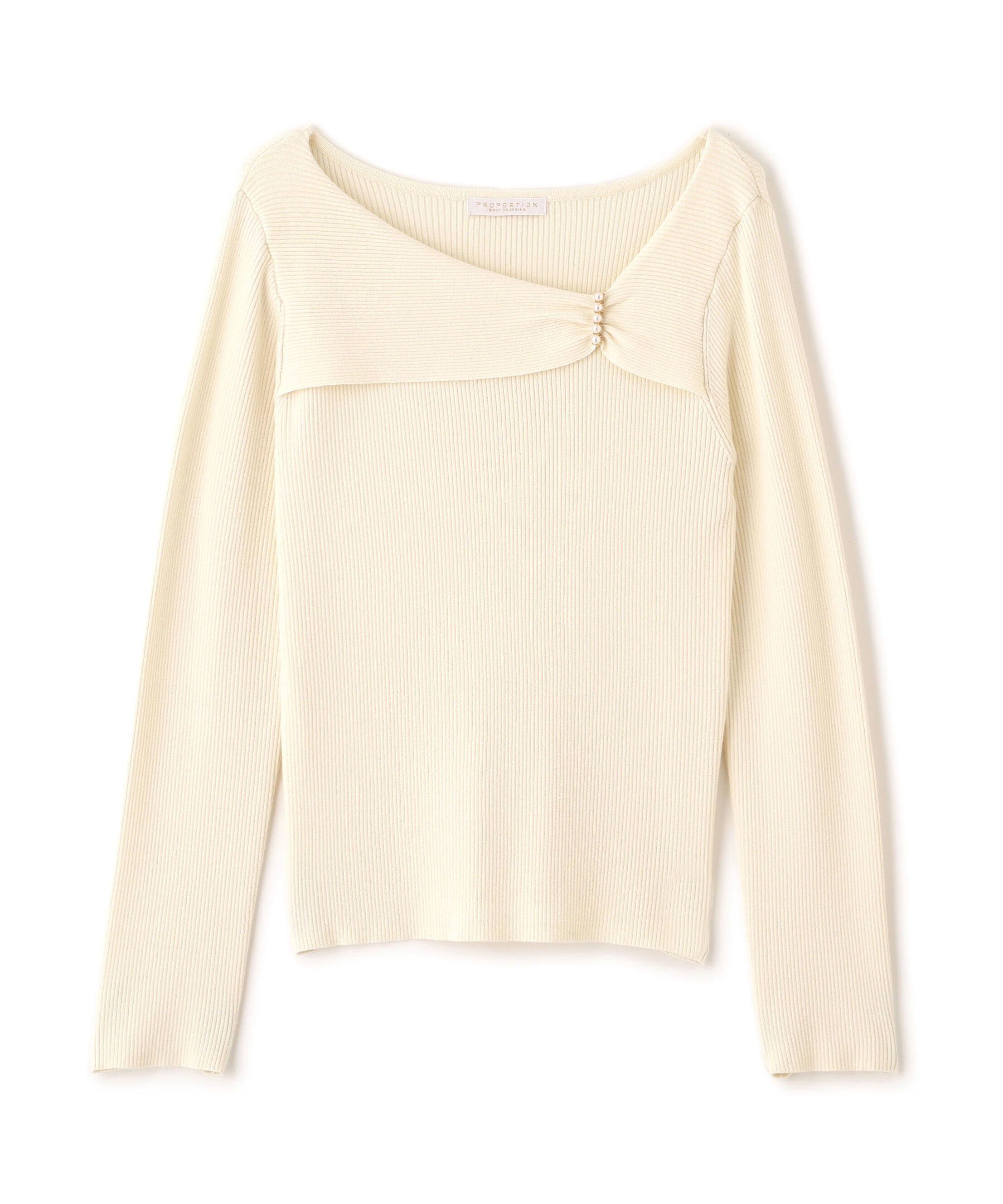 PROPORTION BODY DRESSING「アシメパールデザインニット 25AW」|ニット・セーター|