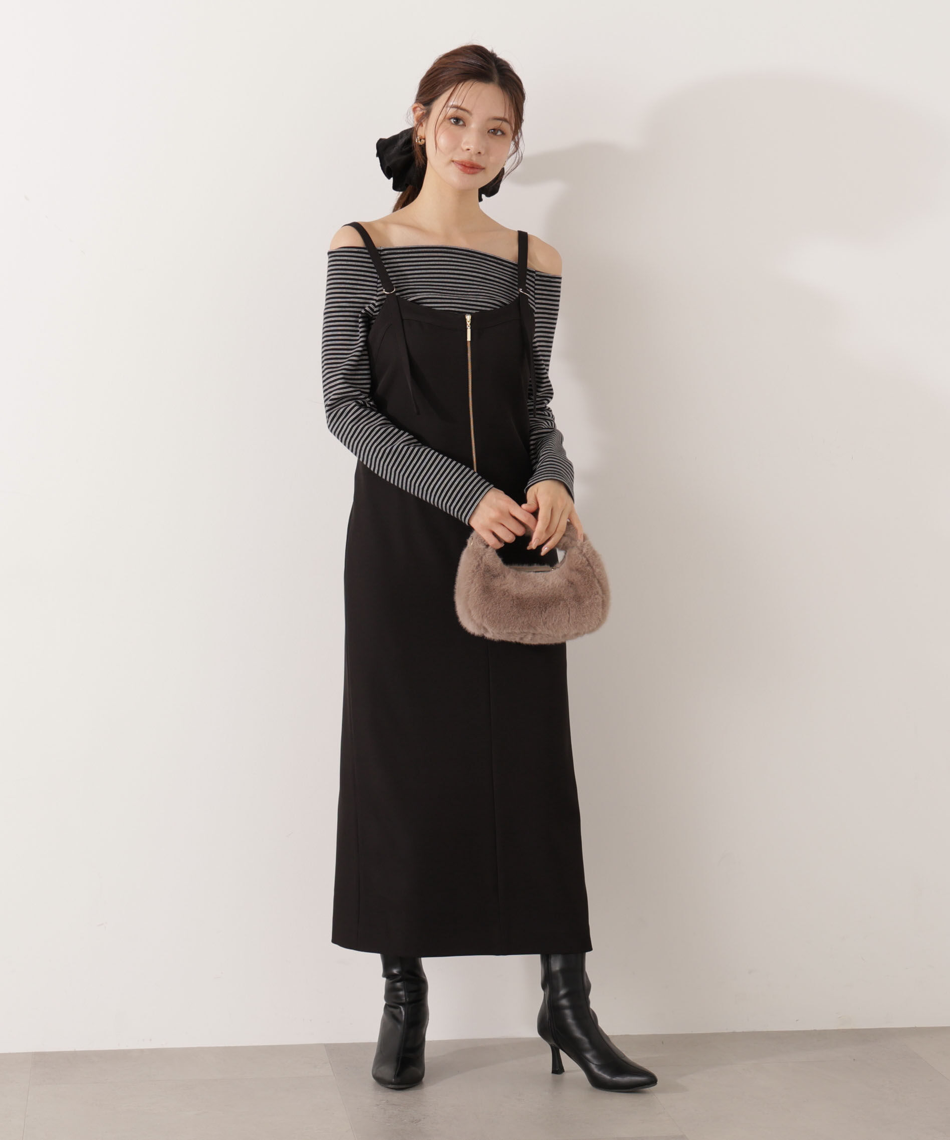 PROPORTION BODY DRESSING「フロントファスナーナロージャンスカ」|ワンピース|