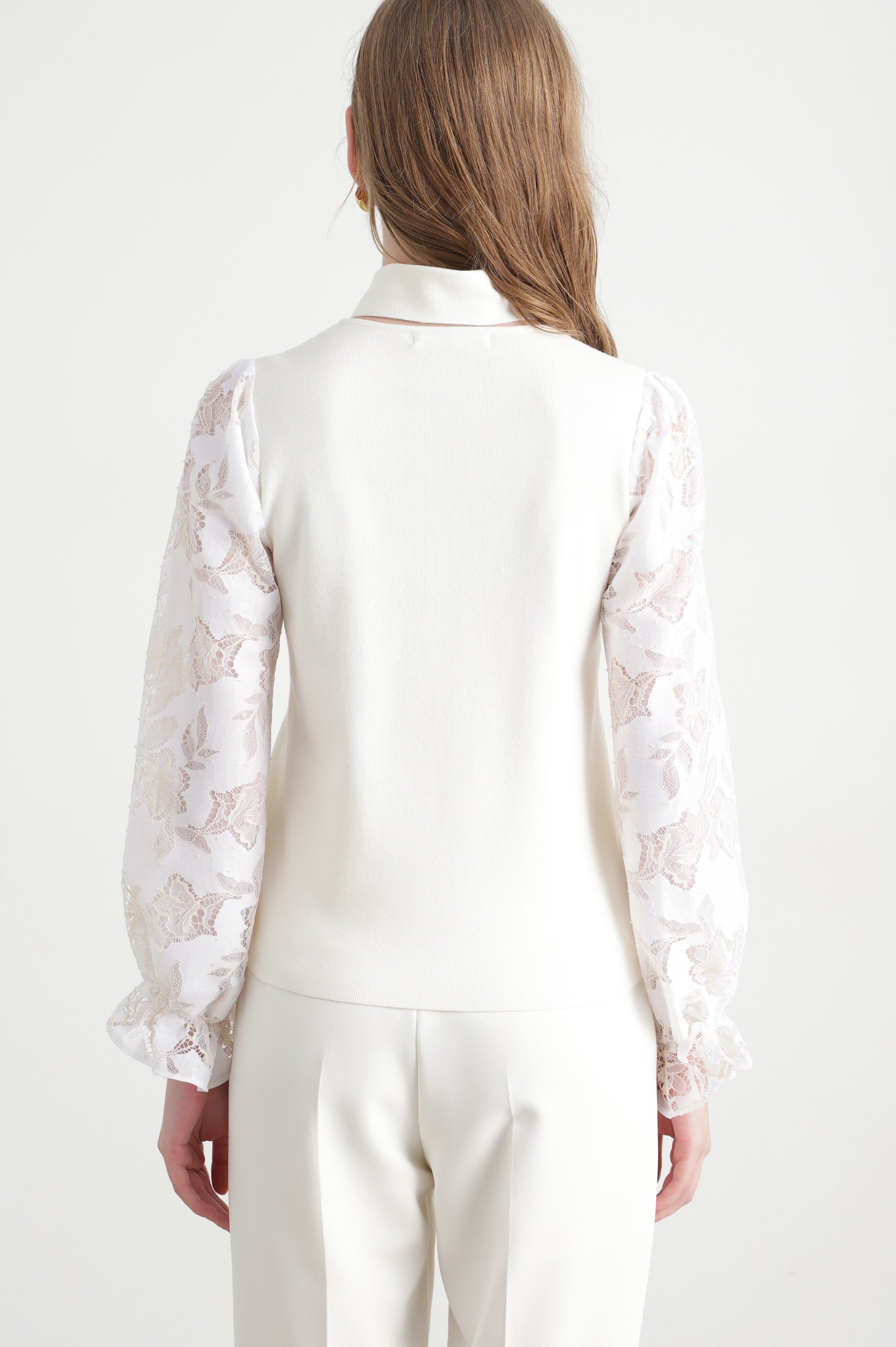  「◆レースコンビニットプルオーバー」|ニット・セーター|