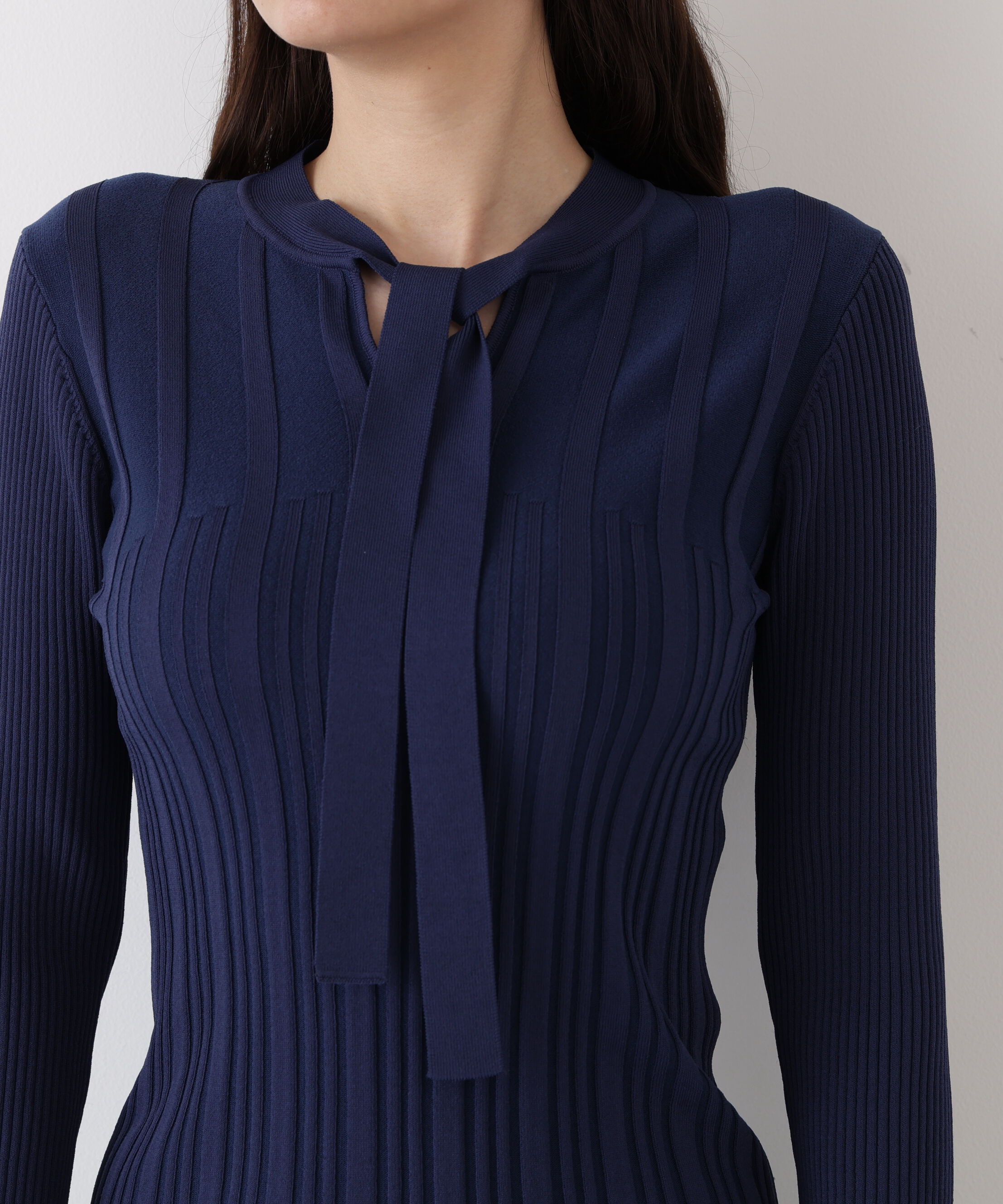  「◆ベルスリーブボウタイニットプルオーバー」|ニット・セーター|