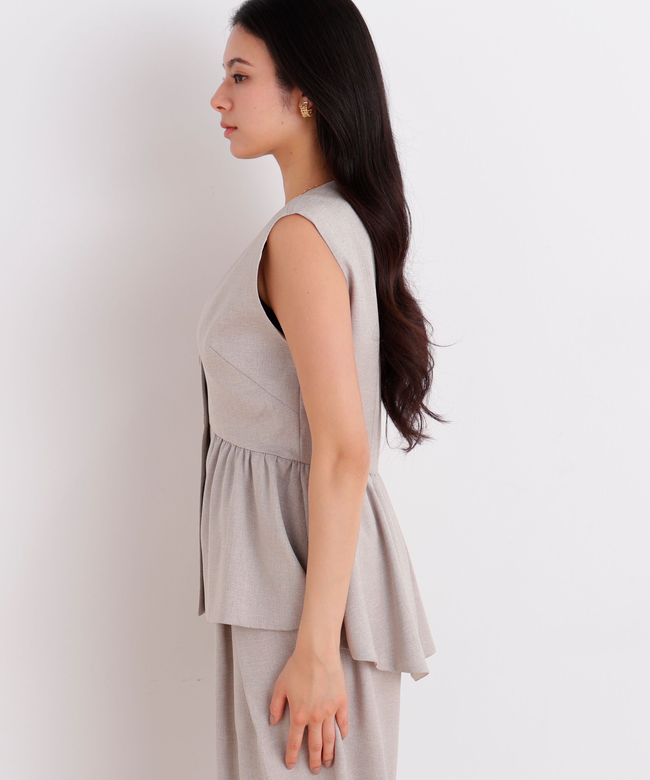  「スラブ調ペプラムブラウス」|シャツ・ブラウス|