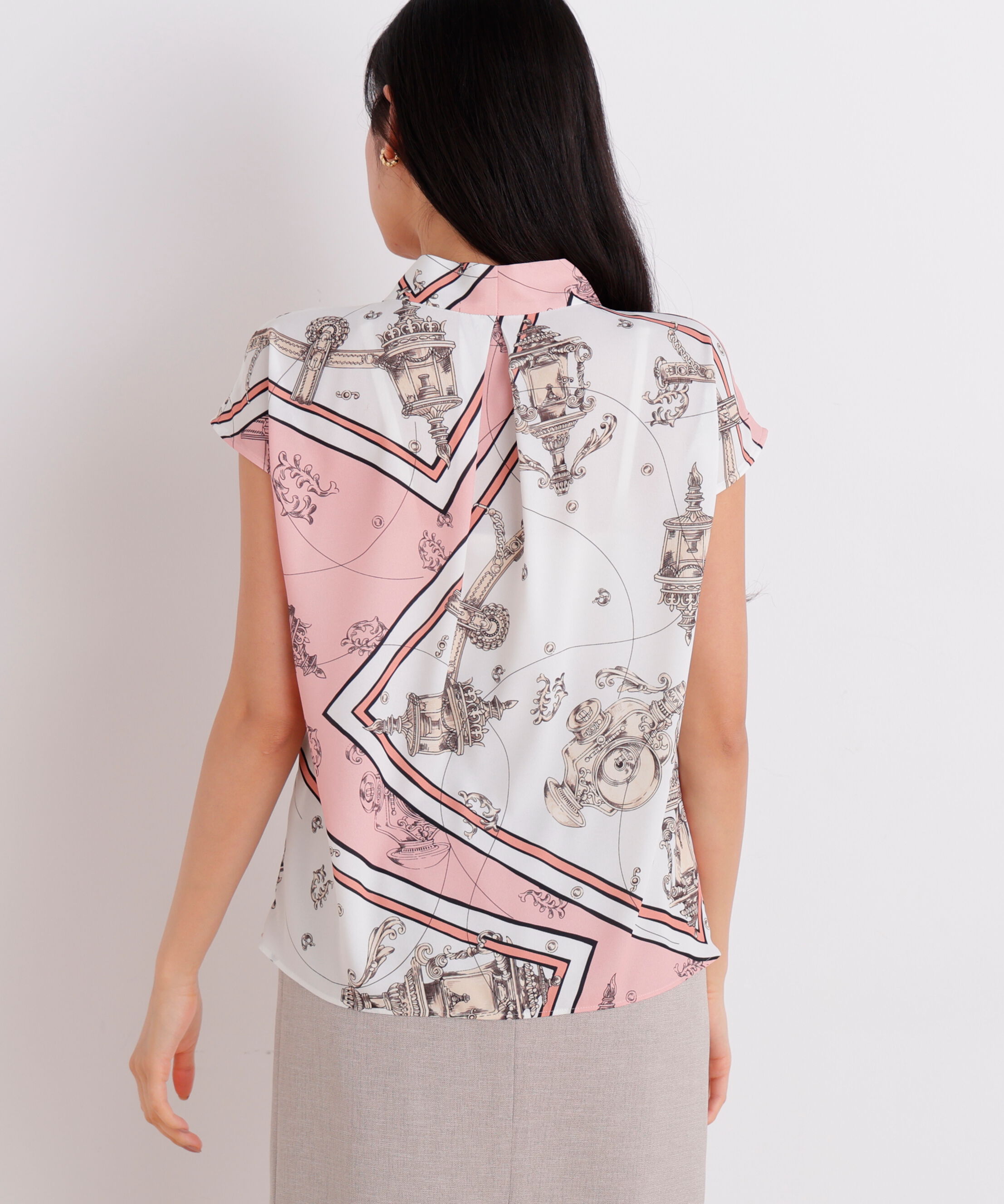  「バロックスカーフプリントブラウス」|シャツ・ブラウス|