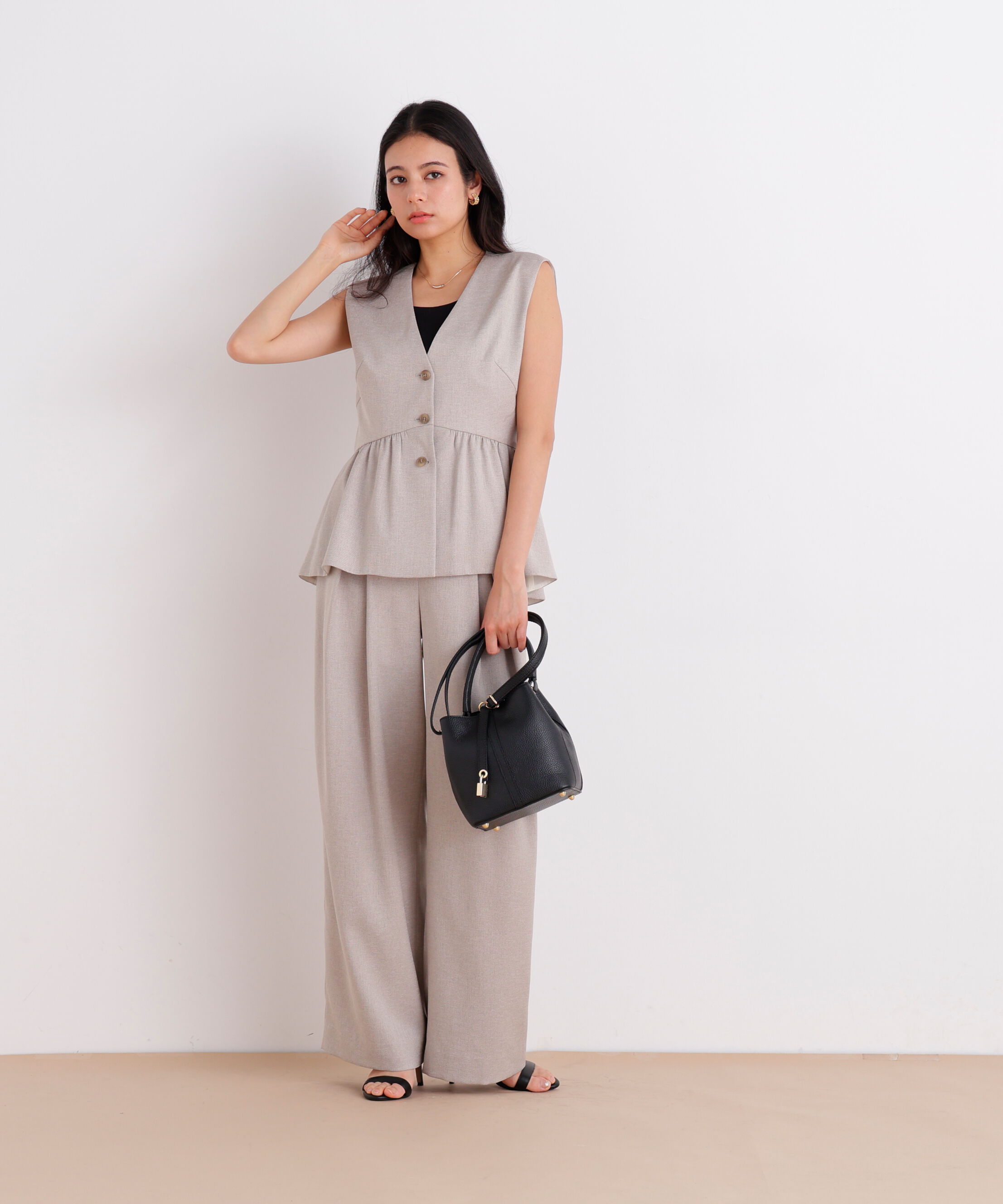  「スラブ調ウエストタックパンツ」|その他|