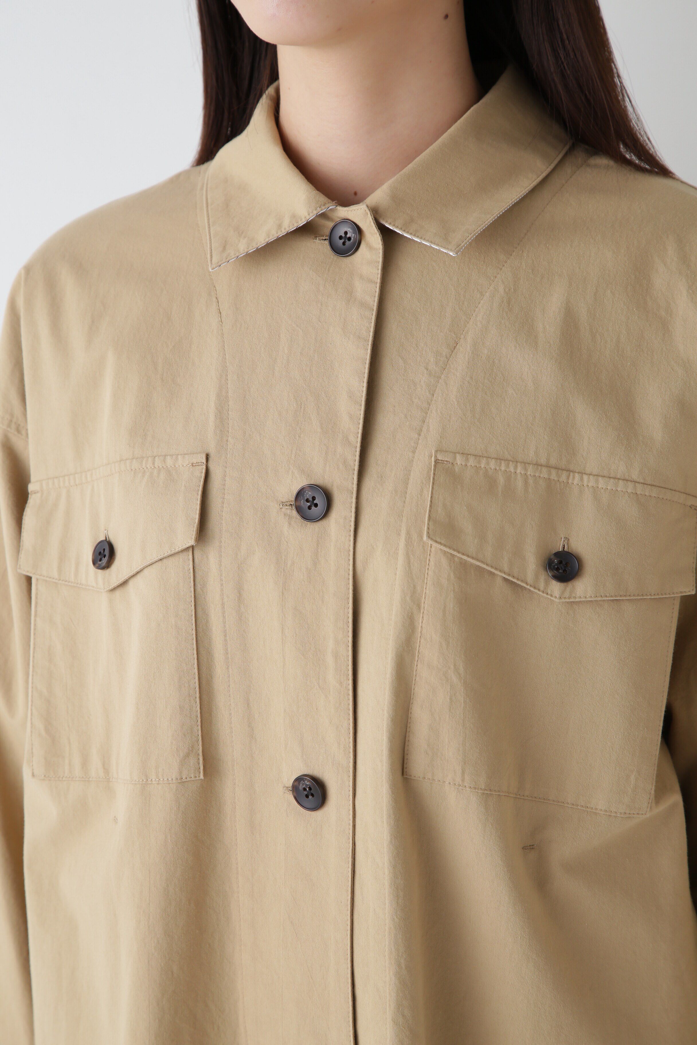  「◆近江晒シャツブルゾン」|シャツ・ブラウス|