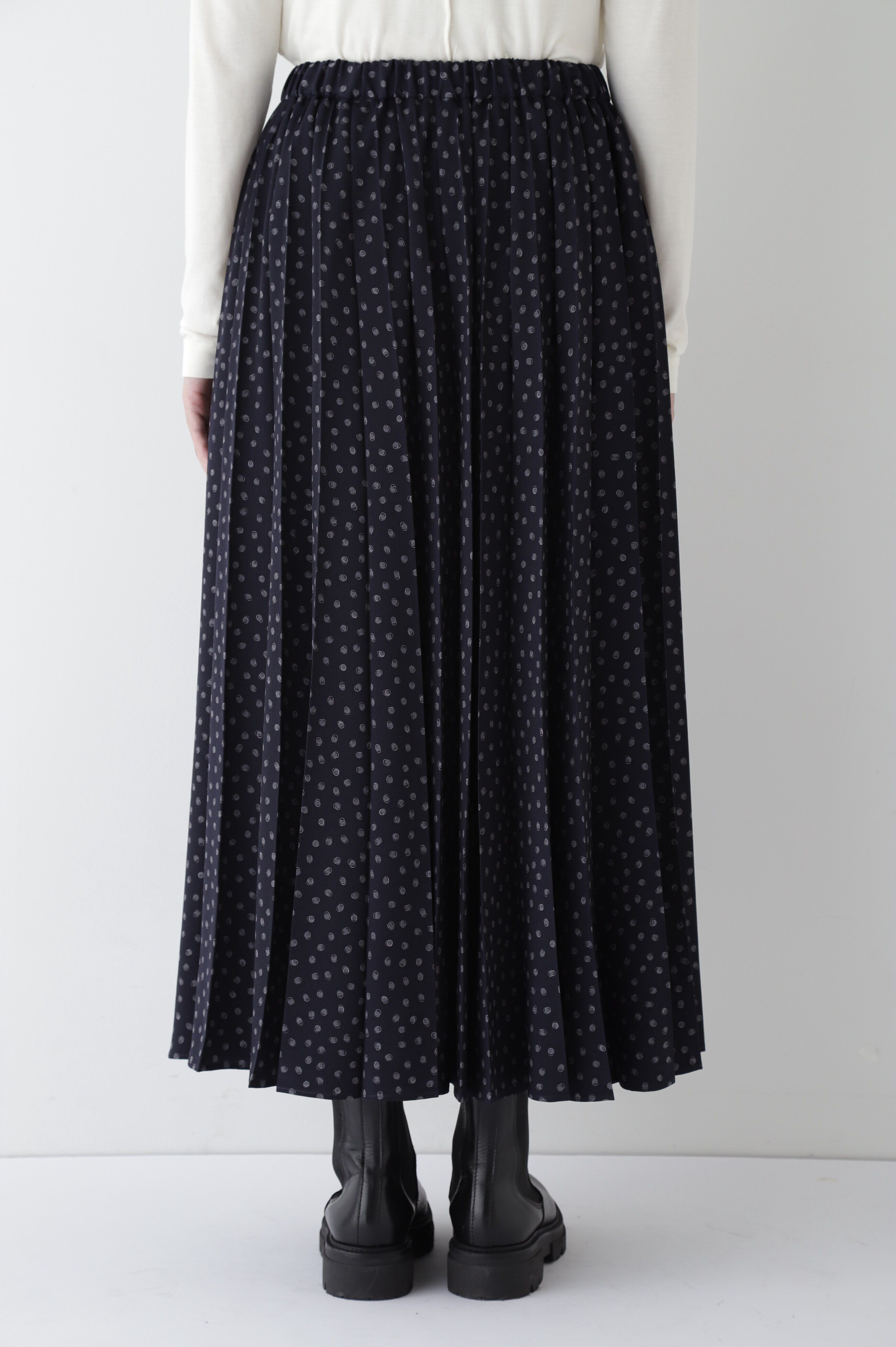  「◆デシンドットプリントアコーディオンプリーツスカート」|スカート|